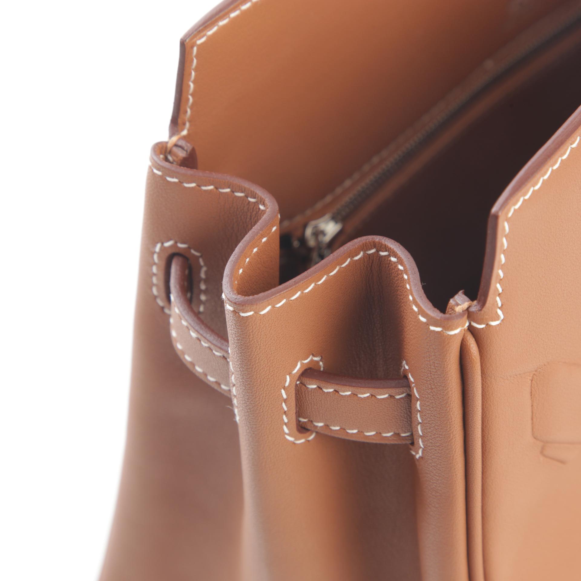Excellent ( Rank SA ) HERMÈS Limited Edition Birkin 25 Shadow Gold (37) Swift Palladium hardware Z (2021) - 11
