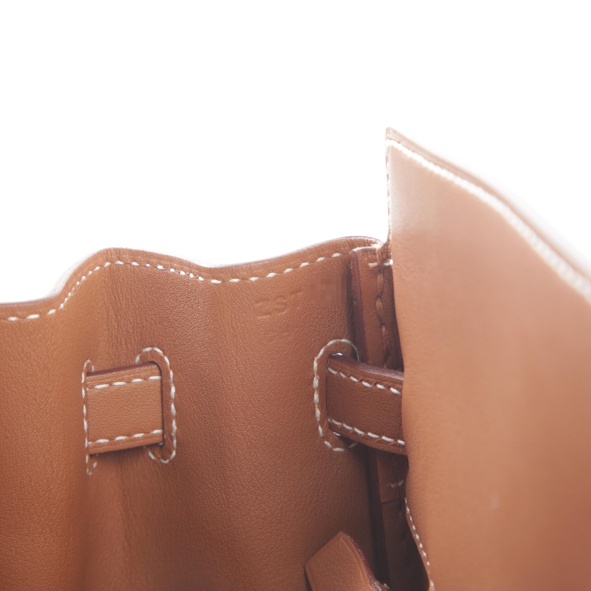 Excellent ( Rank SA ) HERMÈS Limited Edition Birkin 25 Shadow Gold (37) Swift Palladium hardware Z (2021) - 12