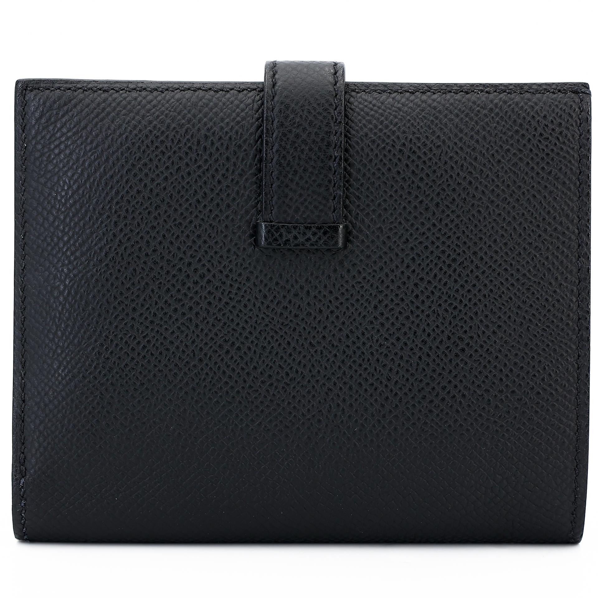 ランク SA HERMÈS エルメス ベアンコンパクト ソーブラック エプソン ブラック金具 B刻印 - 2