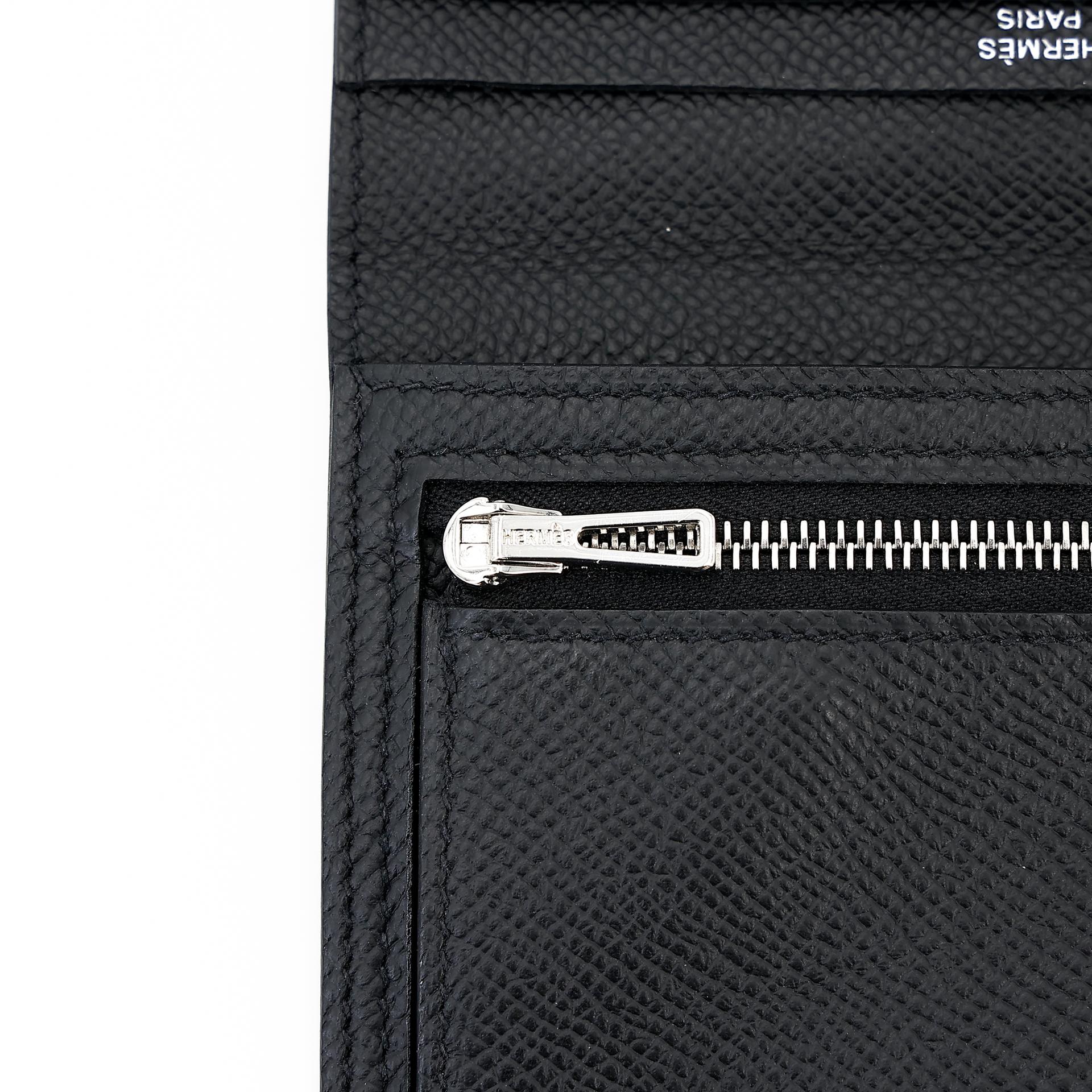 ランク SA HERMÈS エルメス ベアンコンパクト ソーブラック エプソン ブラック金具 B刻印 - 10