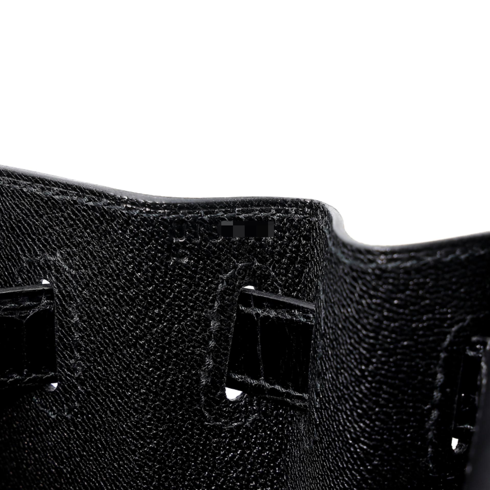 Excellent ( Rank SA ) HERMÈS Kelly 28 Sellier Touch Black (89) Madame Niloticus Crocodile Palladium hardware U (2022) - 16