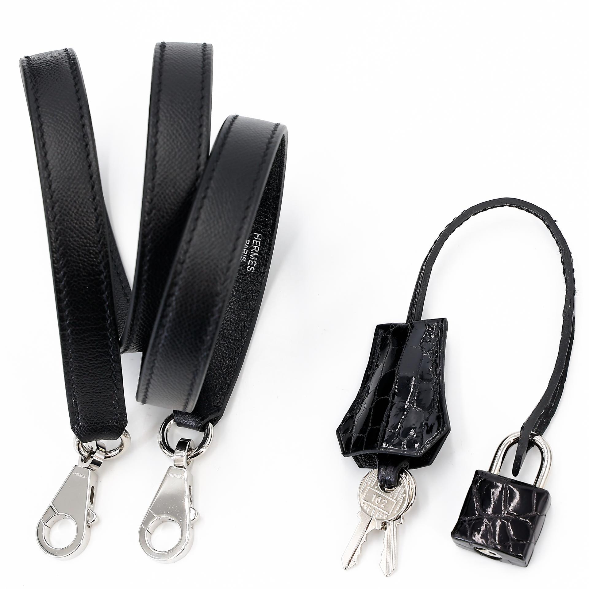 Excellent ( Rank SA ) HERMÈS Kelly 28 Sellier Touch Black (89) Madame Niloticus Crocodile Palladium hardware U (2022) - 19
