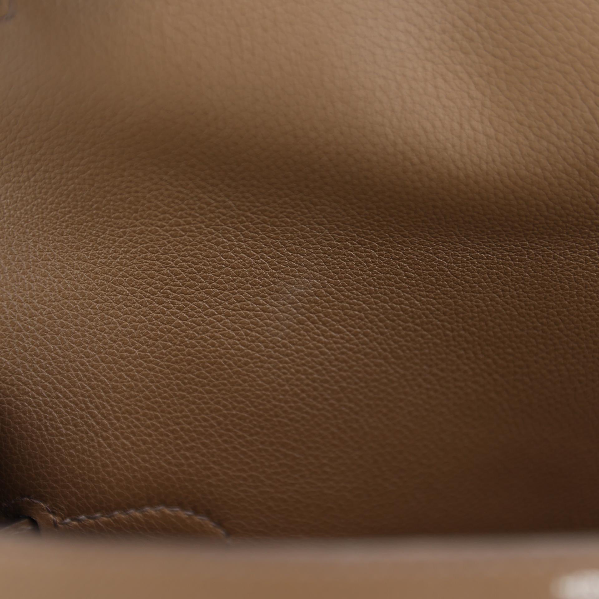Brand New ( Rank N ) HERMÈS Kelly Messenger PM Ecorce (4C) Evercolor Palladium hardware B (2023) - 12