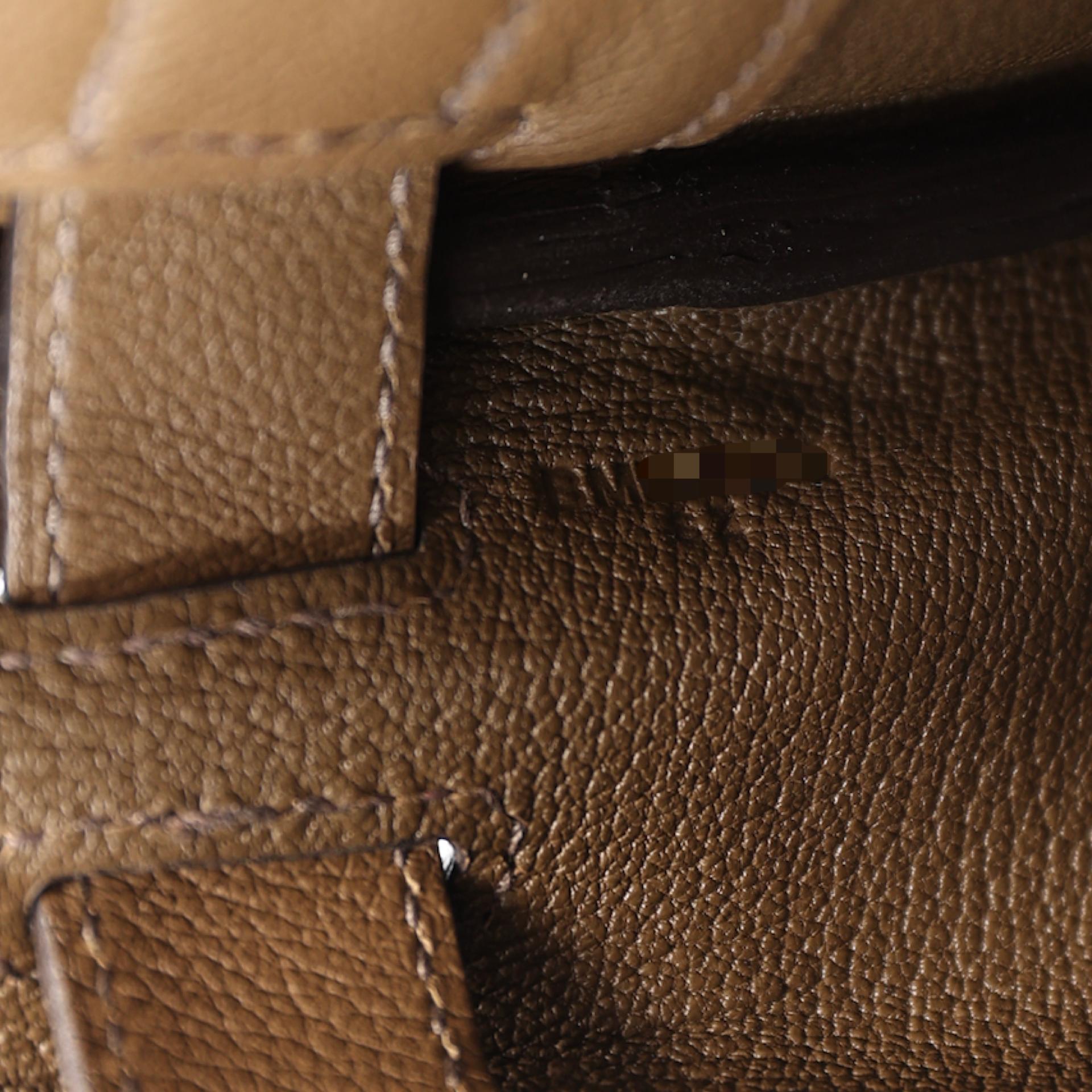 Brand New ( Rank N ) HERMÈS Kelly Messenger PM Ecorce (4C) Evercolor Palladium hardware B (2023) - 15