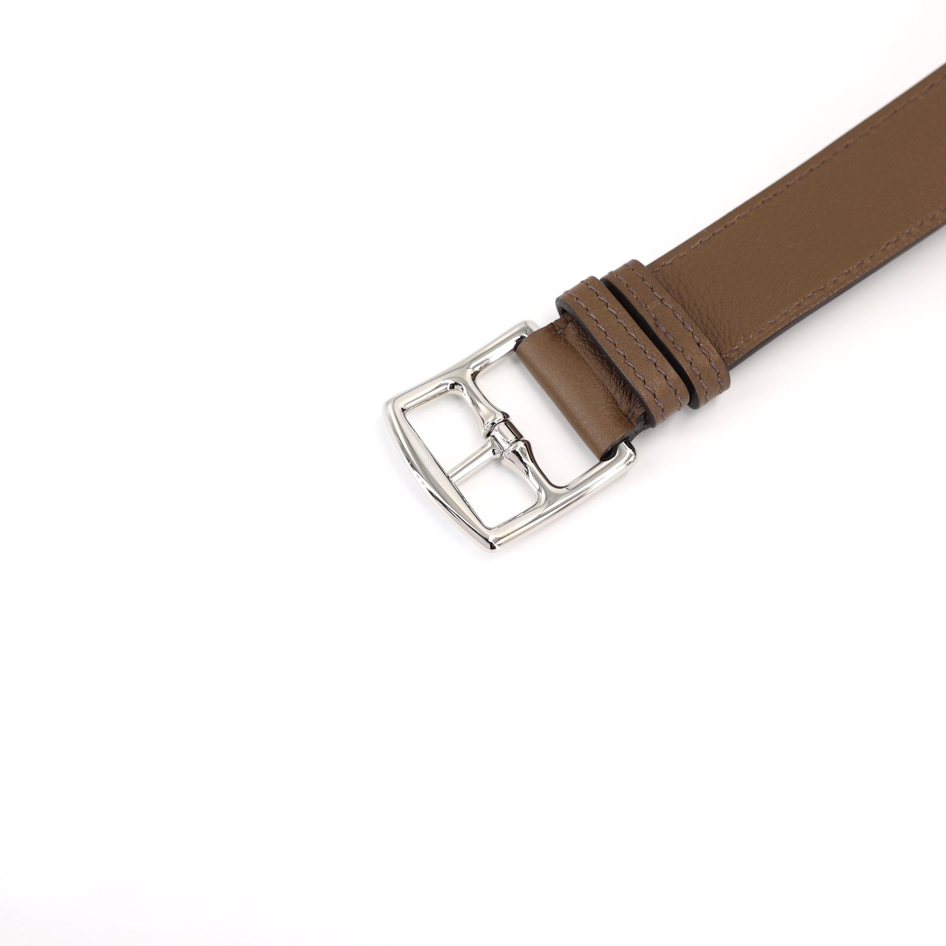 Brand New ( Rank N ) HERMÈS Kelly Messenger PM Ecorce (4C) Evercolor Palladium hardware B (2023) - 4