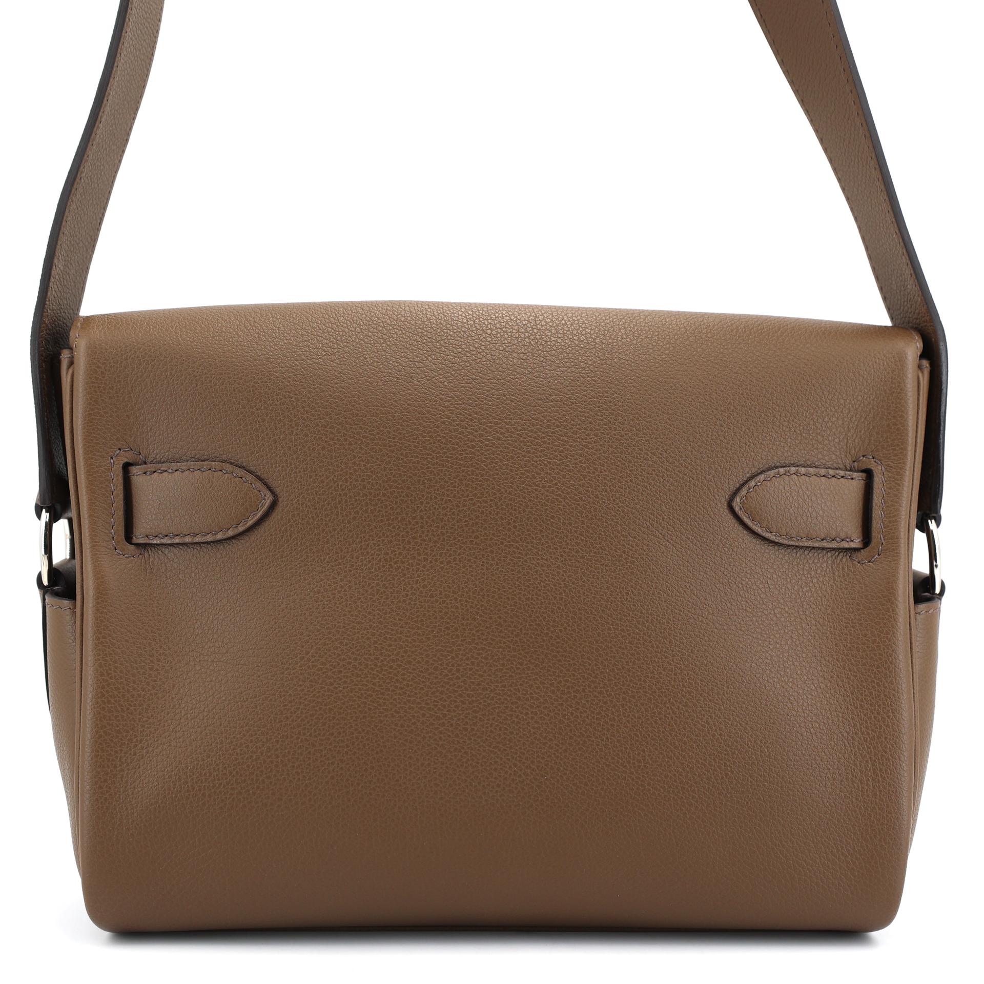 Brand New ( Rank N ) HERMÈS Kelly Messenger PM Ecorce (4C) Evercolor Palladium hardware B (2023) - 2