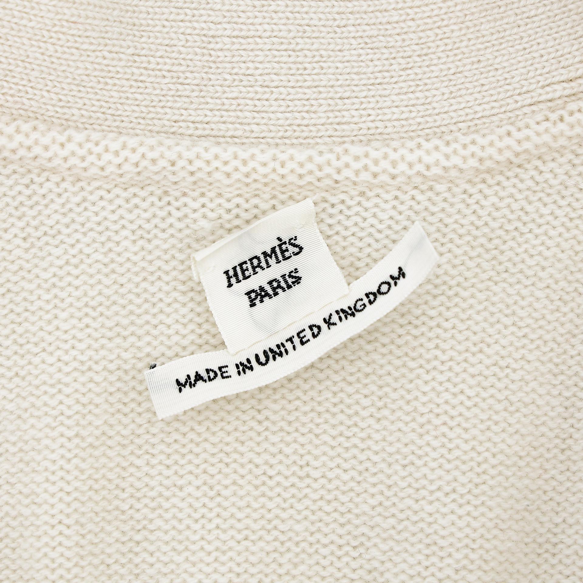 Unused ( Rank NS ) HERMÈS Clothes Cardigan Beige Cashmere - 6