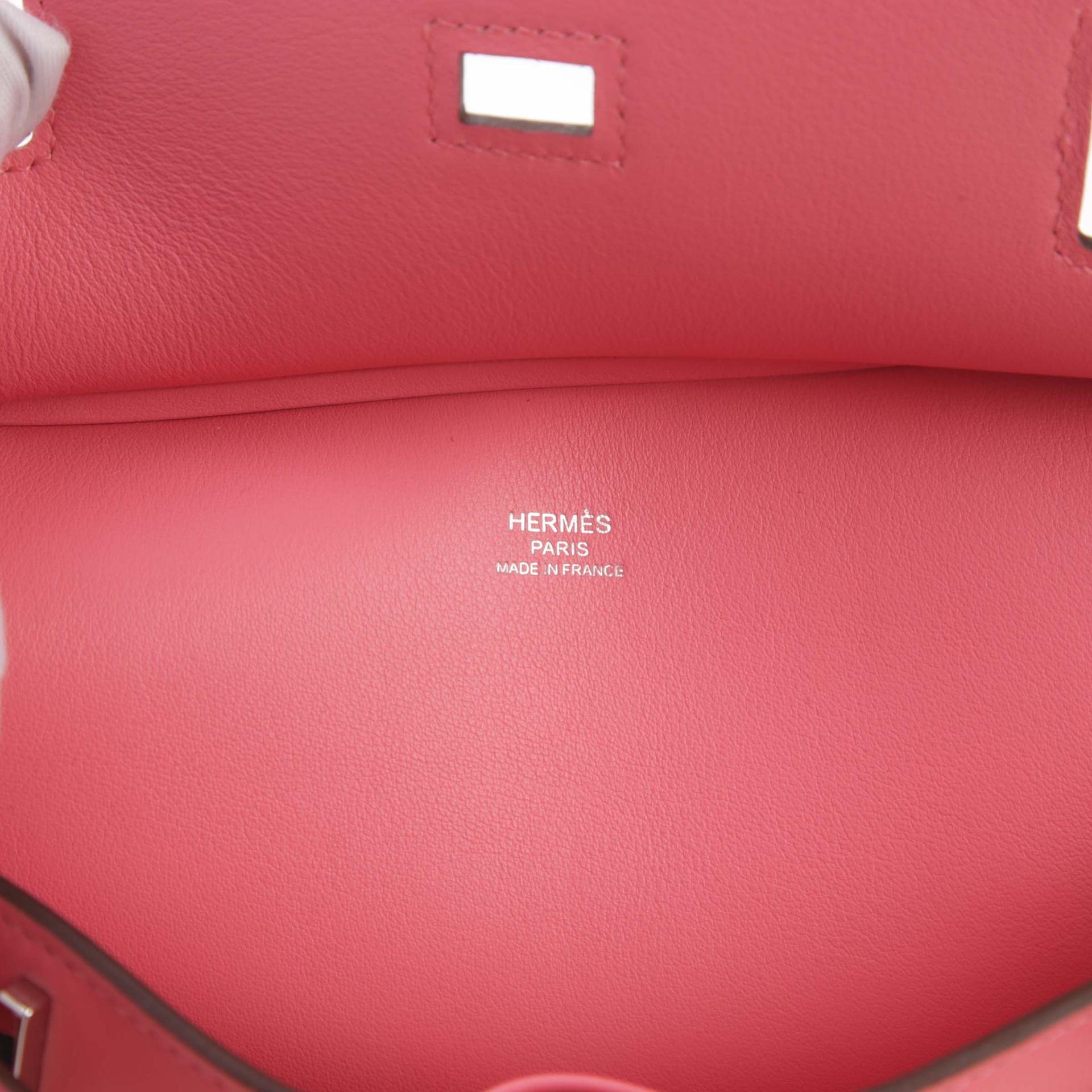 未使用保存品 HERMÈS 愛馬仕 Jypsiere 吉普赛 Mini 8W 唇膏粉 Rose Azalee Swift牛皮 銀扣 B刻 2023年 - 10