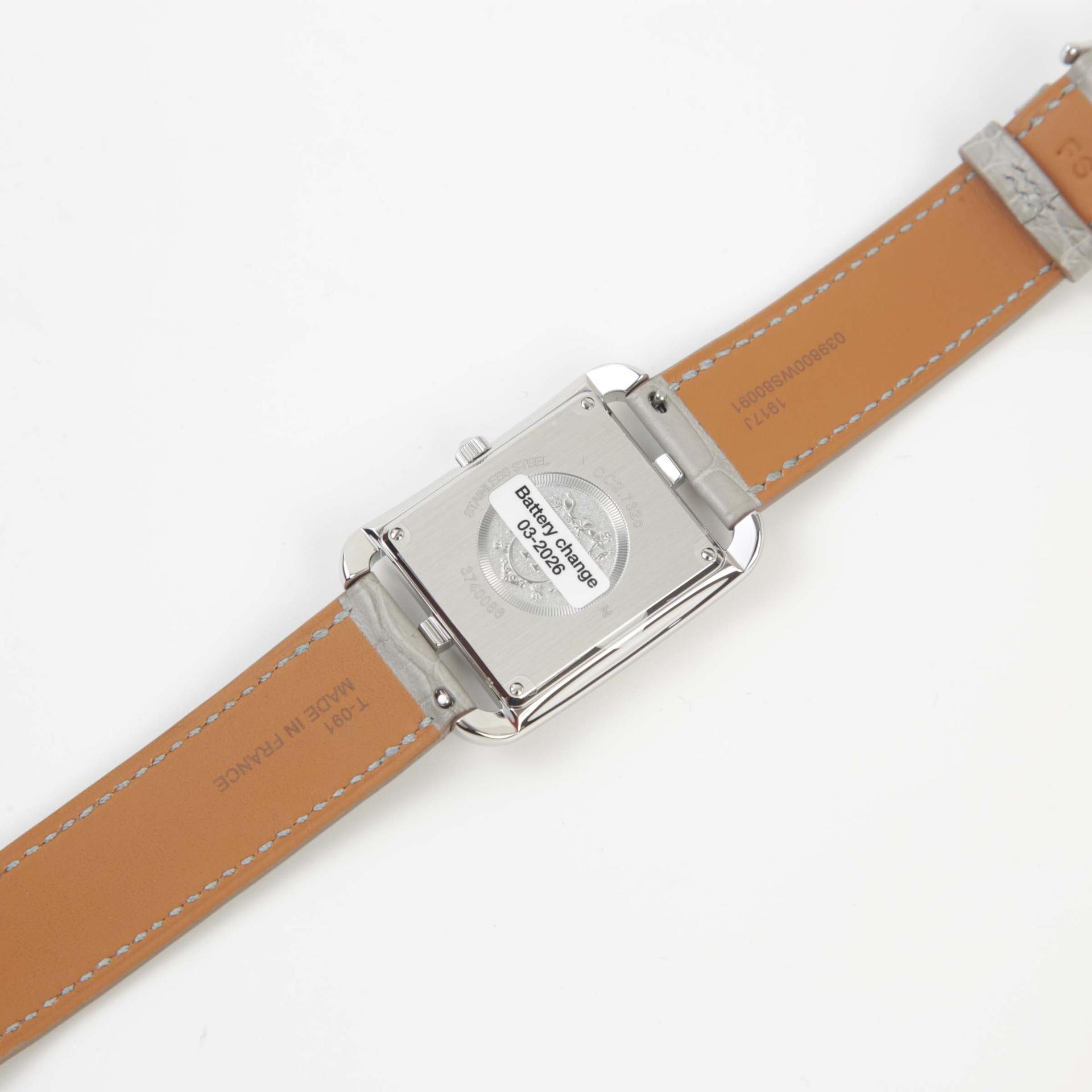Unused ( Rank NS ) HERMÈS Cape Cod Double Tour Watch Gray Diamond Alligator - 3