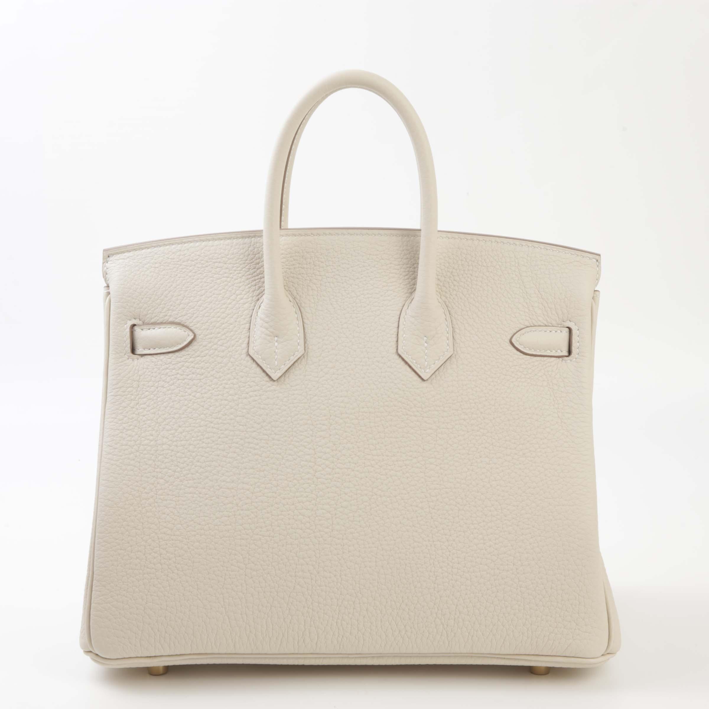 Brand New ( Rank N ) HERMÈS Birkin 25 Craie (10) Togo Gold hardware W (2024) - 2