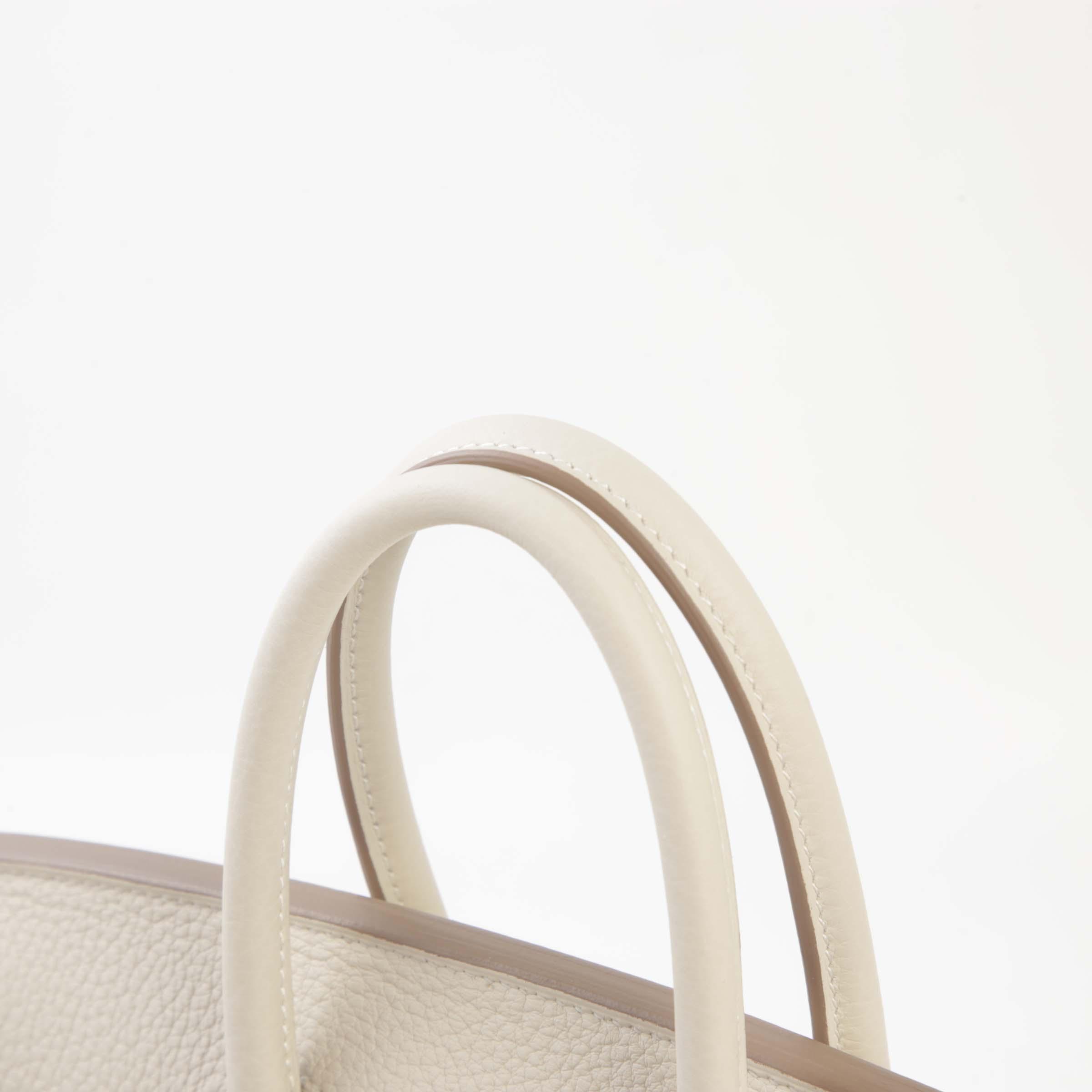 Brand New ( Rank N ) HERMÈS Birkin 25 Craie (10) Togo Gold hardware W (2024) - 3