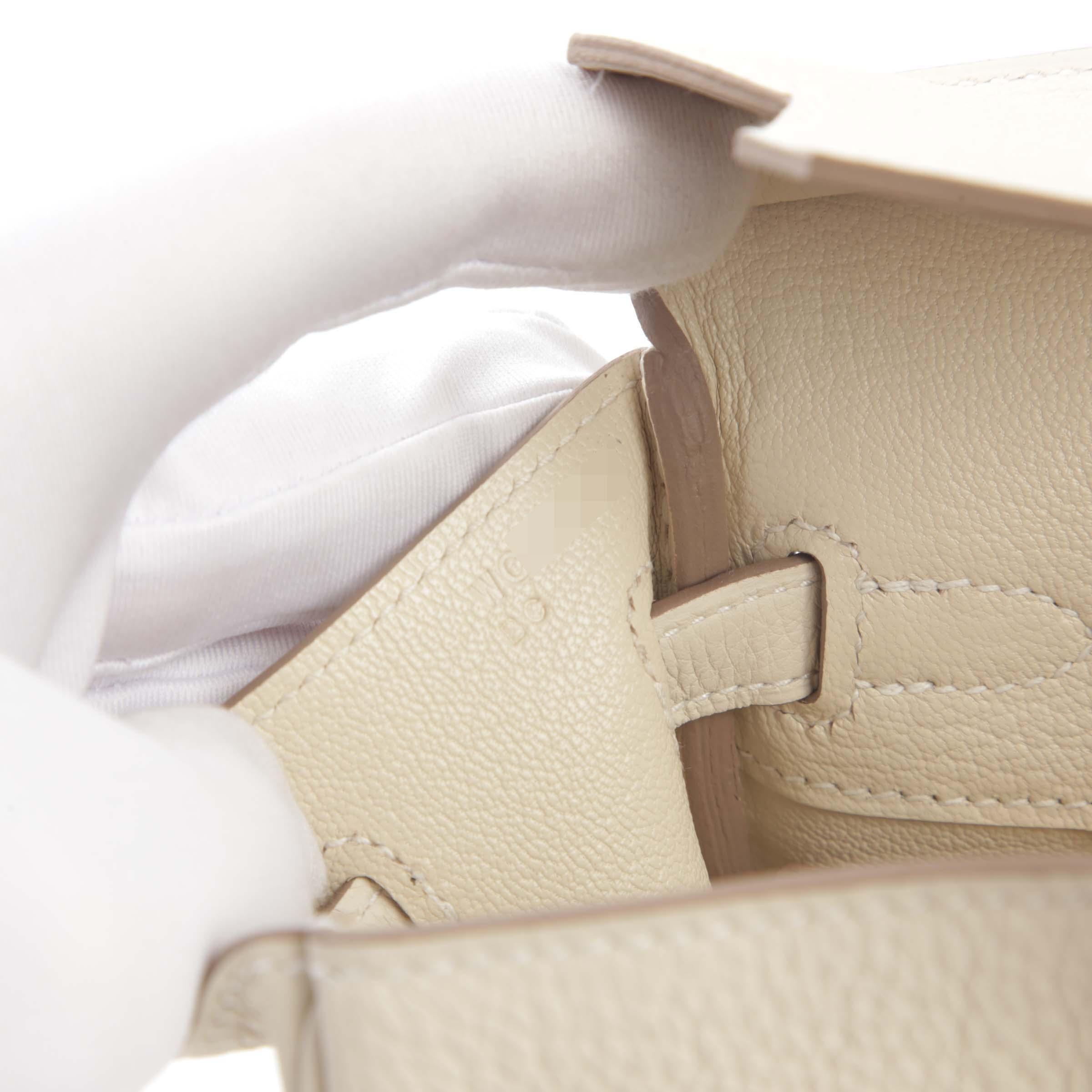 Brand New ( Rank N ) HERMÈS Birkin 25 Craie (10) Togo Gold hardware W (2024) - 13
