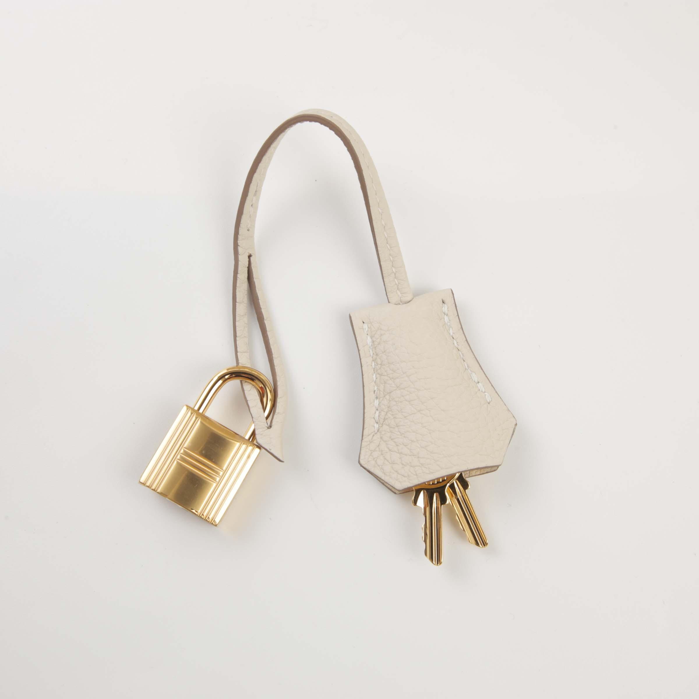 Brand New ( Rank N ) HERMÈS Birkin 25 Craie (10) Togo Gold hardware W (2024) - 14