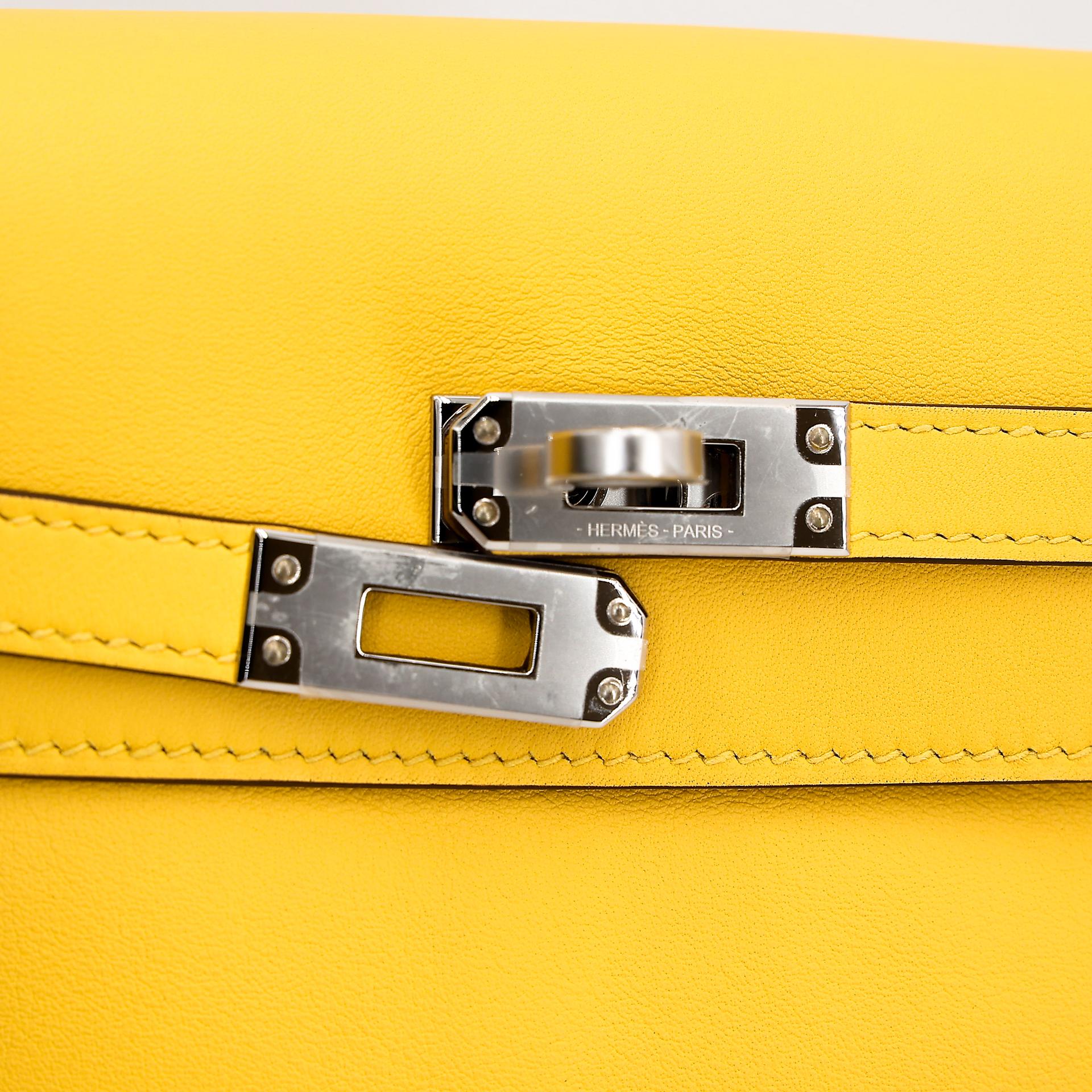 ランク NS 未使用品 HERMÈS エルメス ケリーダンス ジョーヌナプル スイフト シルバー金具 B刻印 - 7
