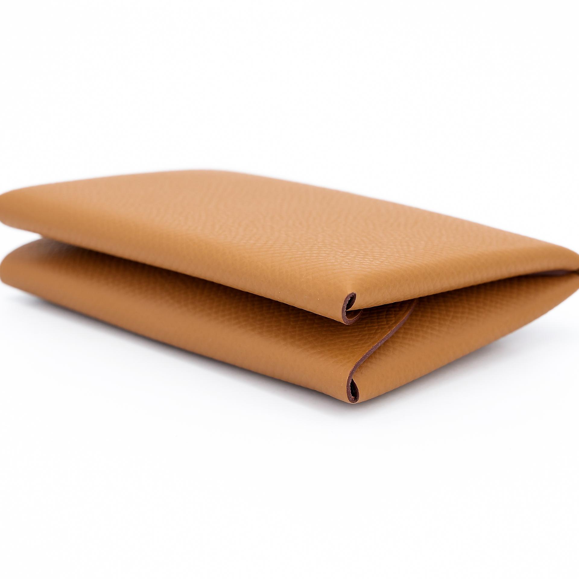 Brand New ( Rank N ) HERMÈS Calvi Duo card holder Sesame (2S) Epsom B (2023) - 3