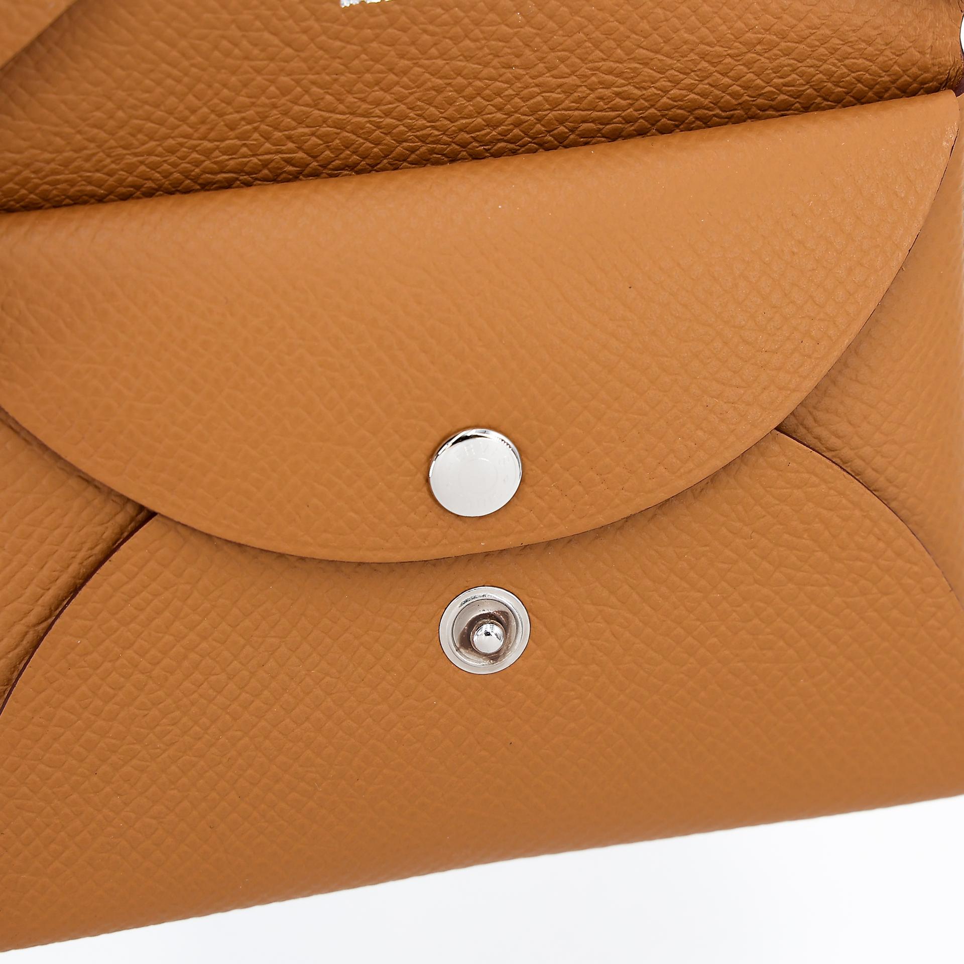 Brand New ( Rank N ) HERMÈS Calvi Duo card holder Sesame (2S) Epsom B (2023) - 8