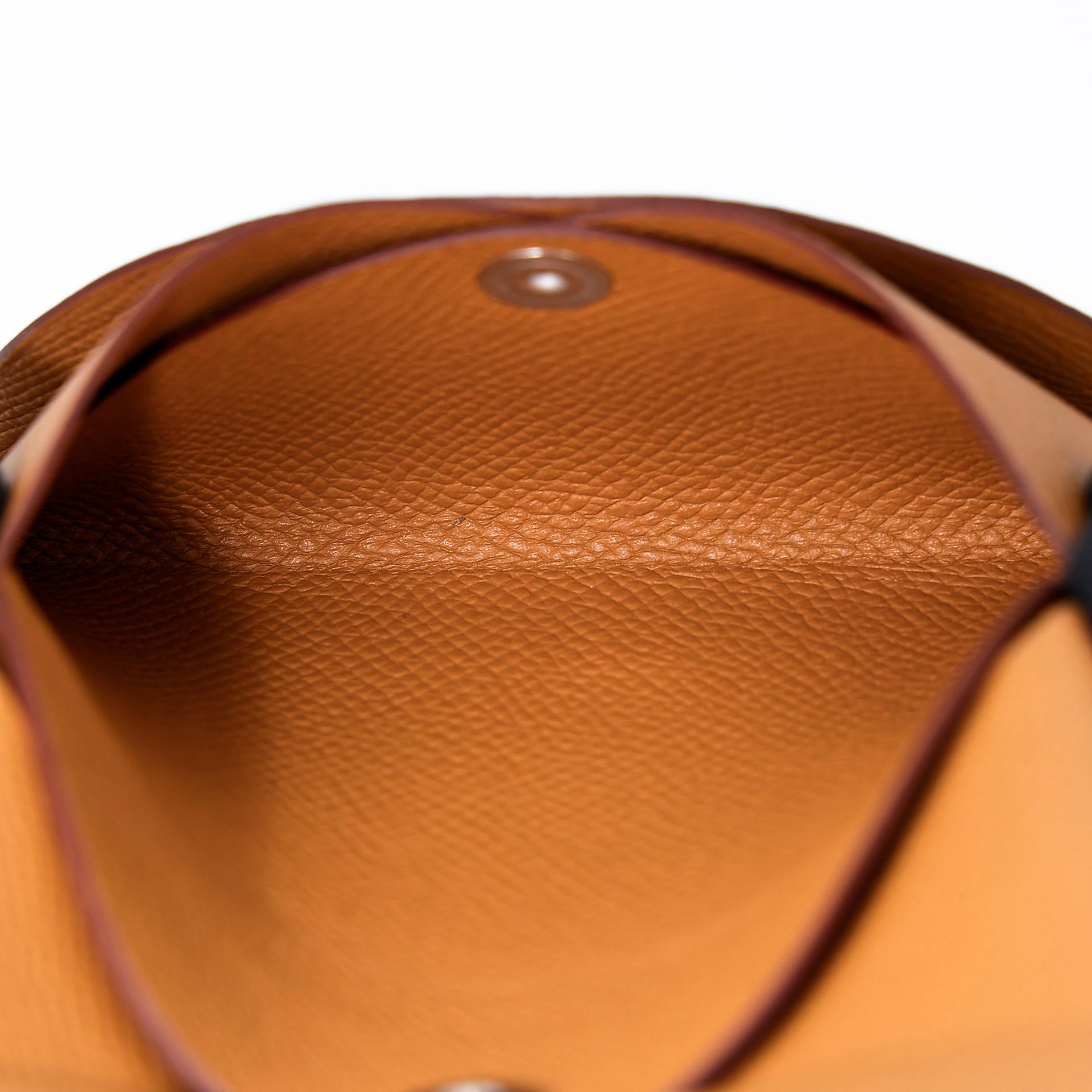 Brand New ( Rank N ) HERMÈS Calvi Duo card holder Sesame (2S) Epsom B (2023) - 9