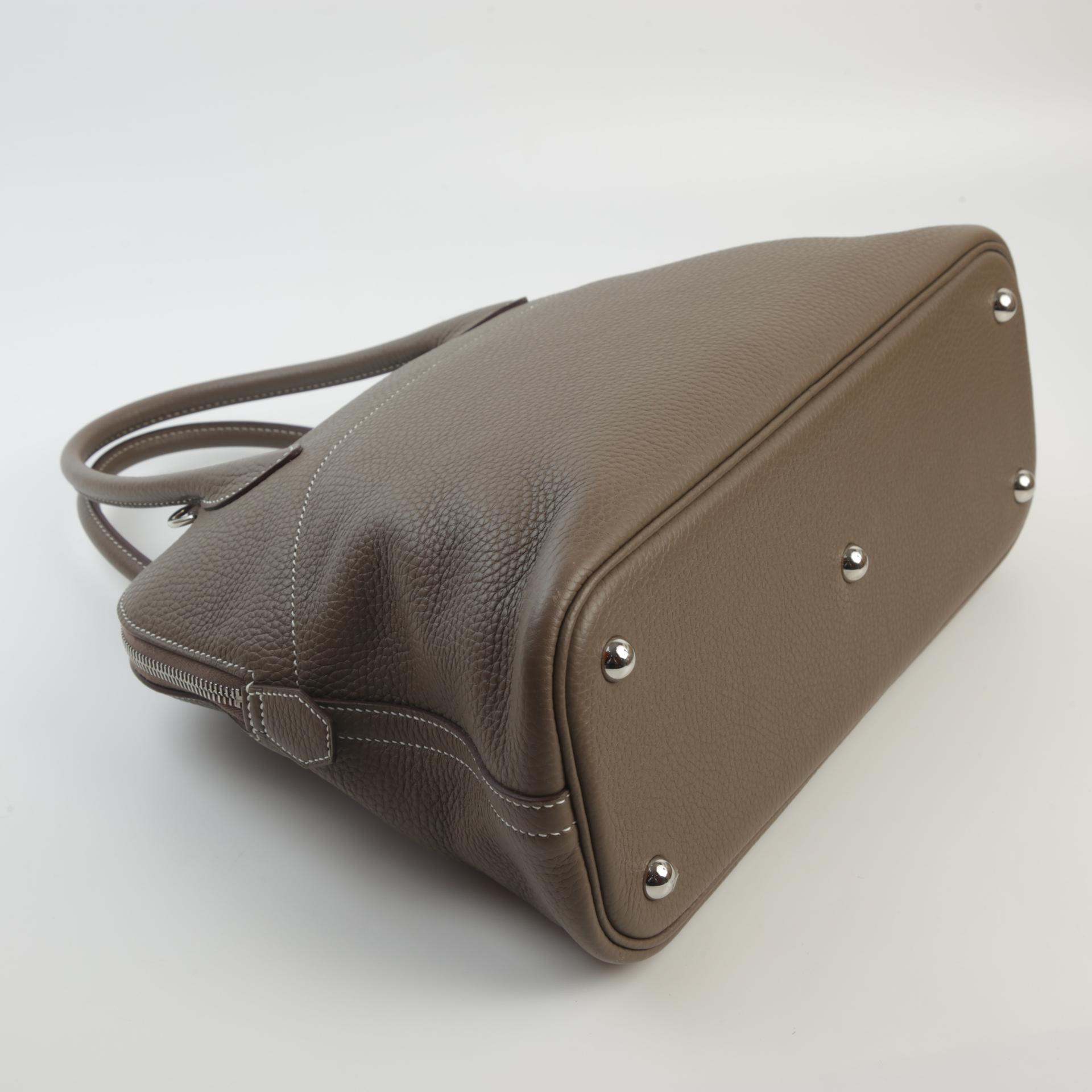 Very Good ( Rank A) HERMÈS Bolide 31 Etoupe (18) Clemence Palladium hardware Y (2020) - 4