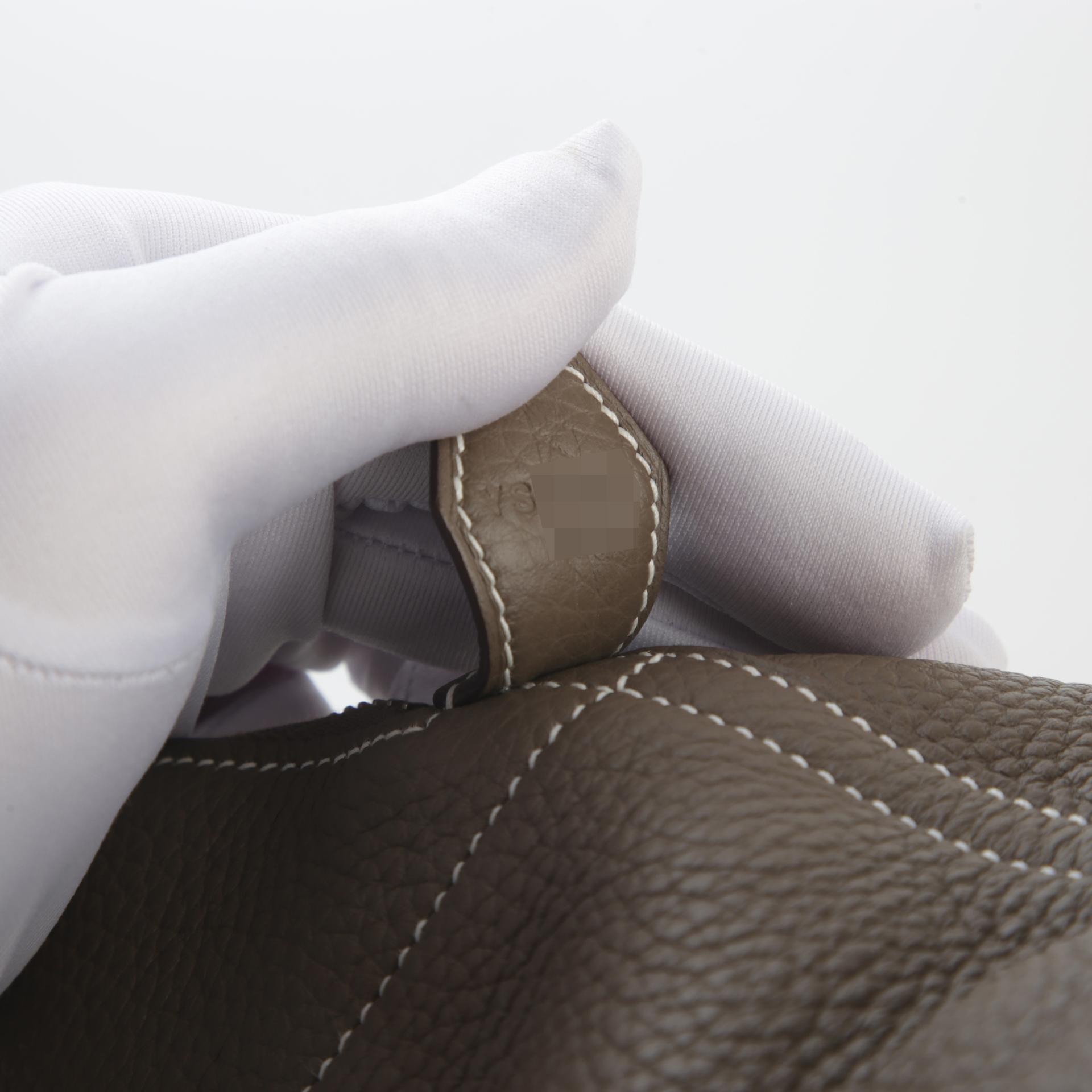 Very Good ( Rank A) HERMÈS Bolide 31 Etoupe (18) Clemence Palladium hardware Y (2020) - 9