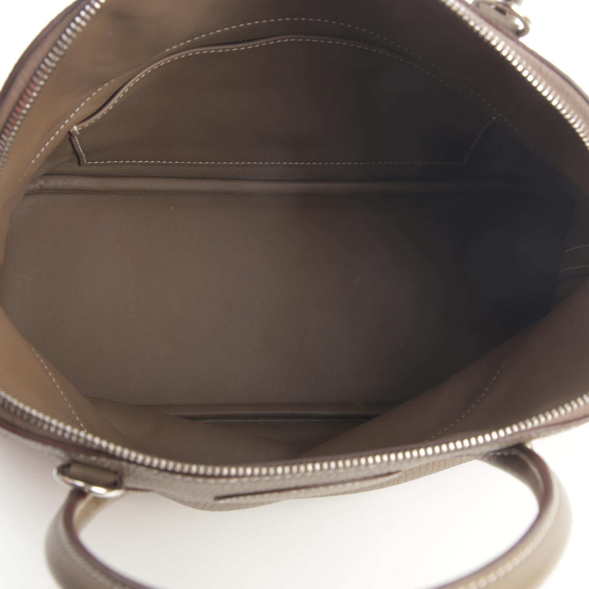 Very Good ( Rank A) HERMÈS Bolide 31 Etoupe (18) Clemence Palladium hardware Y (2020) - 11