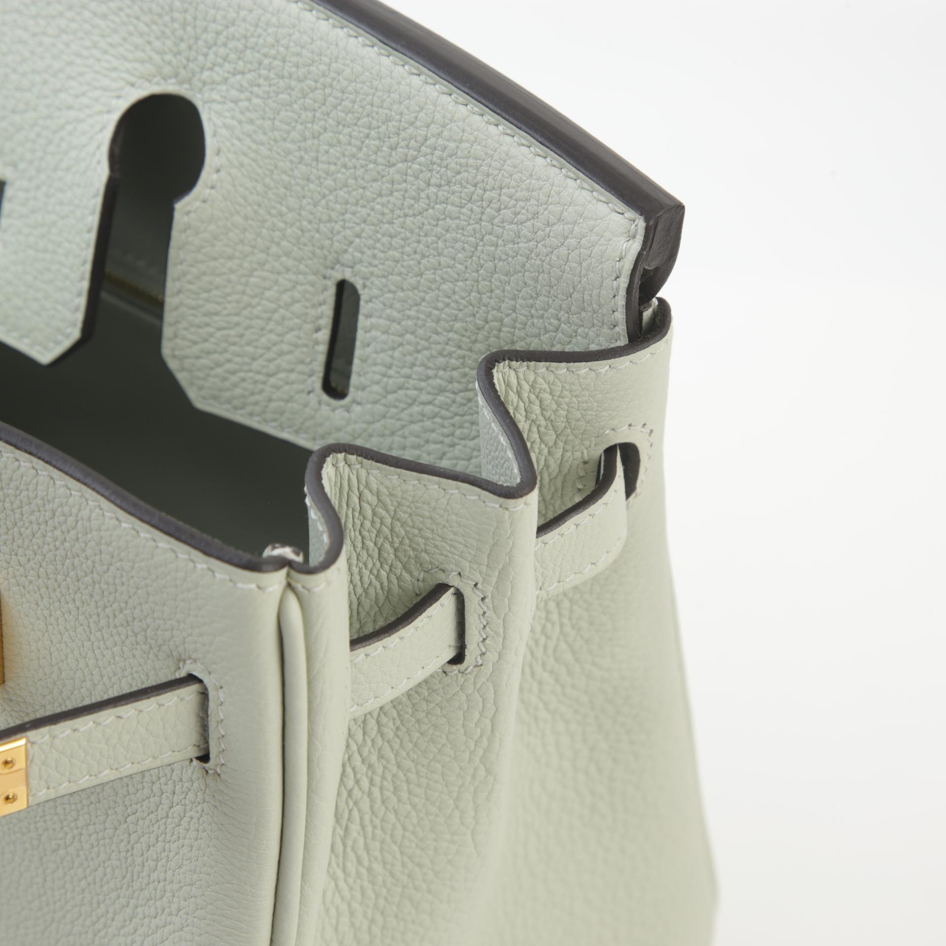 Unused ( Rank NS ) HERMÈS Birkin 25 Gris Neve (0W) Togo Gold hardware B (2023) - 11