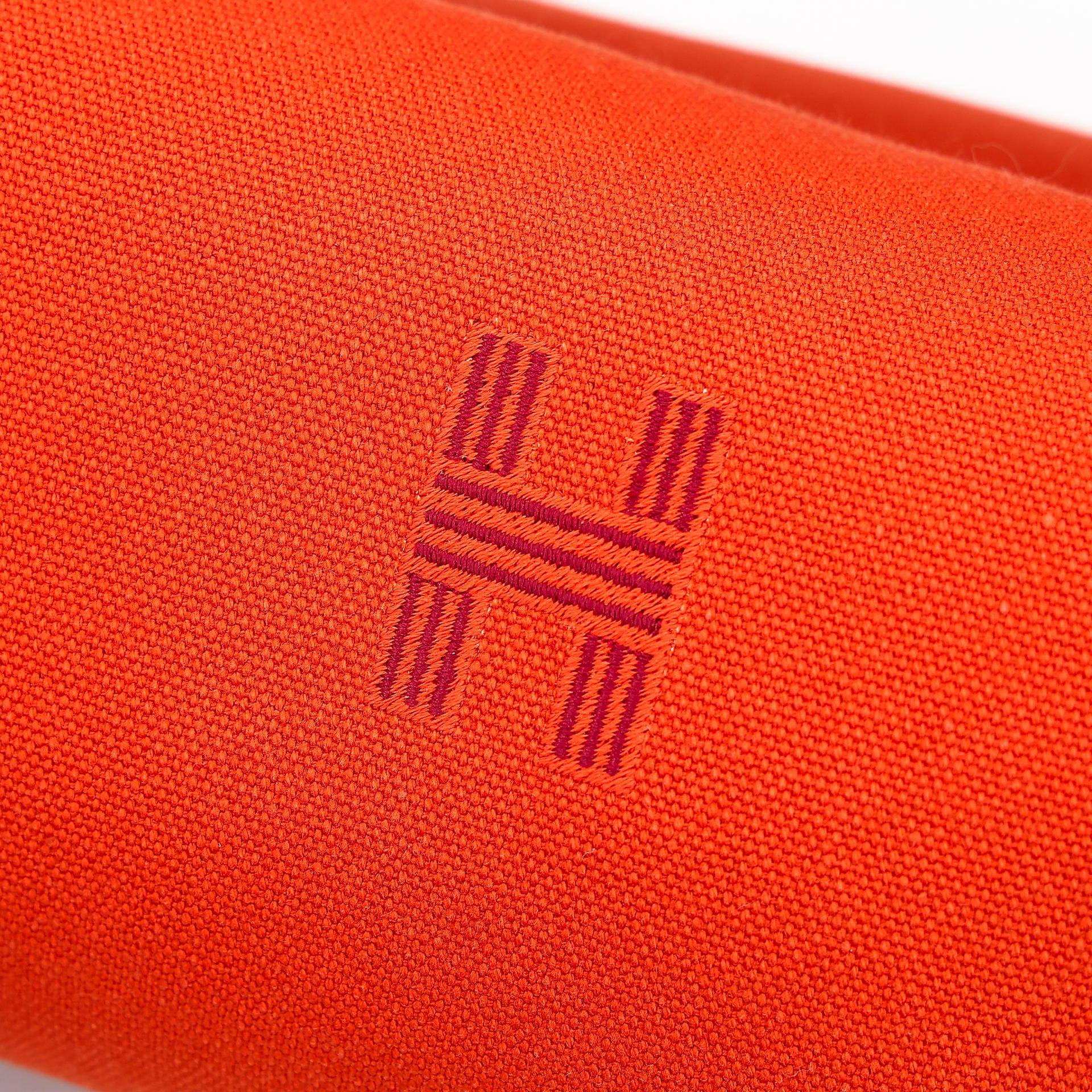 Brand New ( Rank N ) HERMÈS Bride-a-Brac Case PM Orange (93) Feu (9J) Canvas - 8