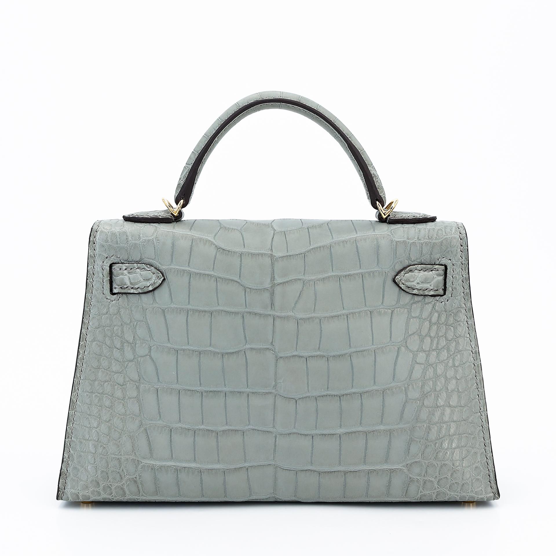 ランク N 新品 HERMÈS エルメス ミニケリー2 グリシマン クロコダイル アリゲーター マット ゴールド金具 W刻印 - 2