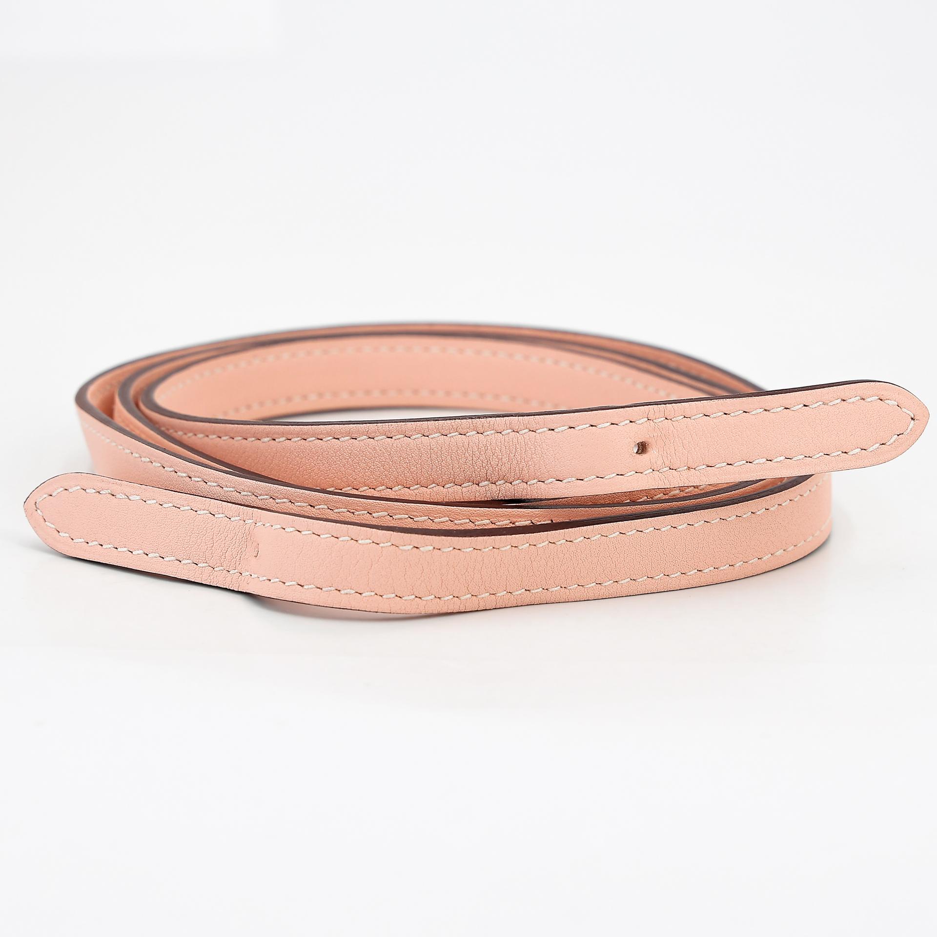 Very Good ( Rank A) HERMÈS Halzan Mini Rose Eglantine (P1) Swift Palladium hardware X (2016) - 23