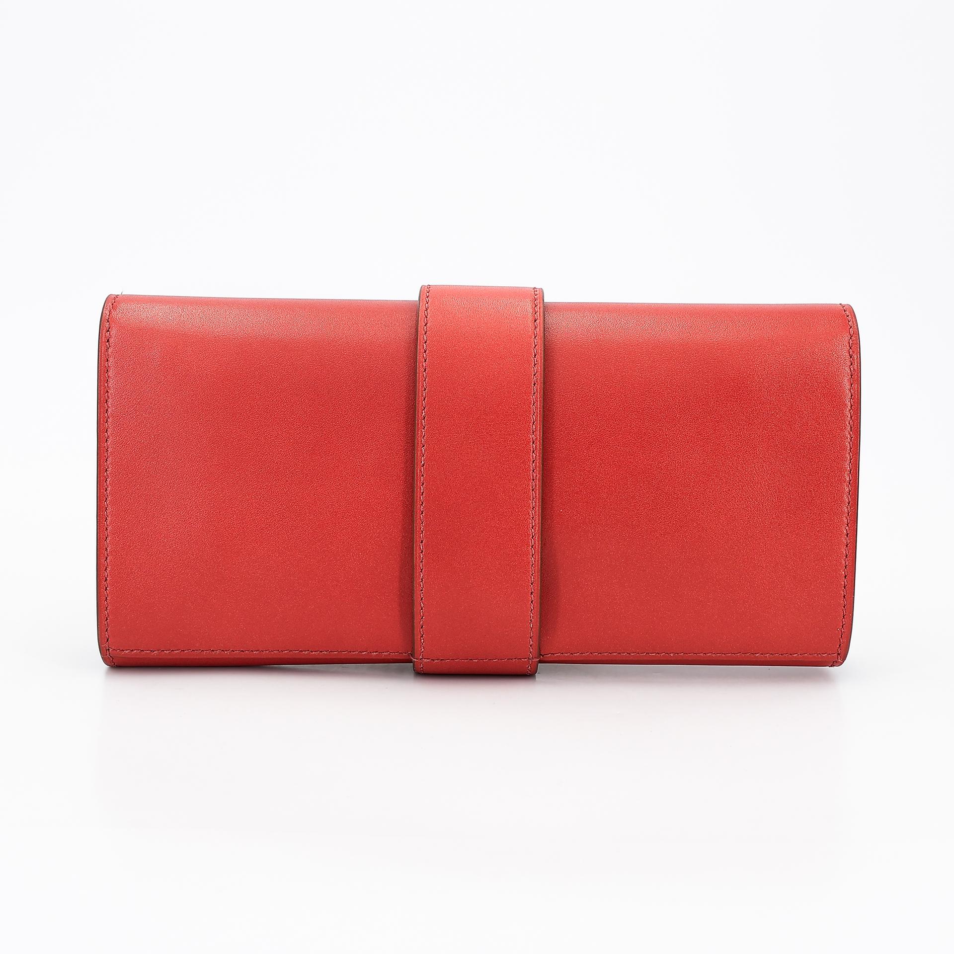 Very Good ( Rank A) HERMÈS Medor 23 Clutch Brique (36) Tadelakt Gold hardware Square P (2012) - 2