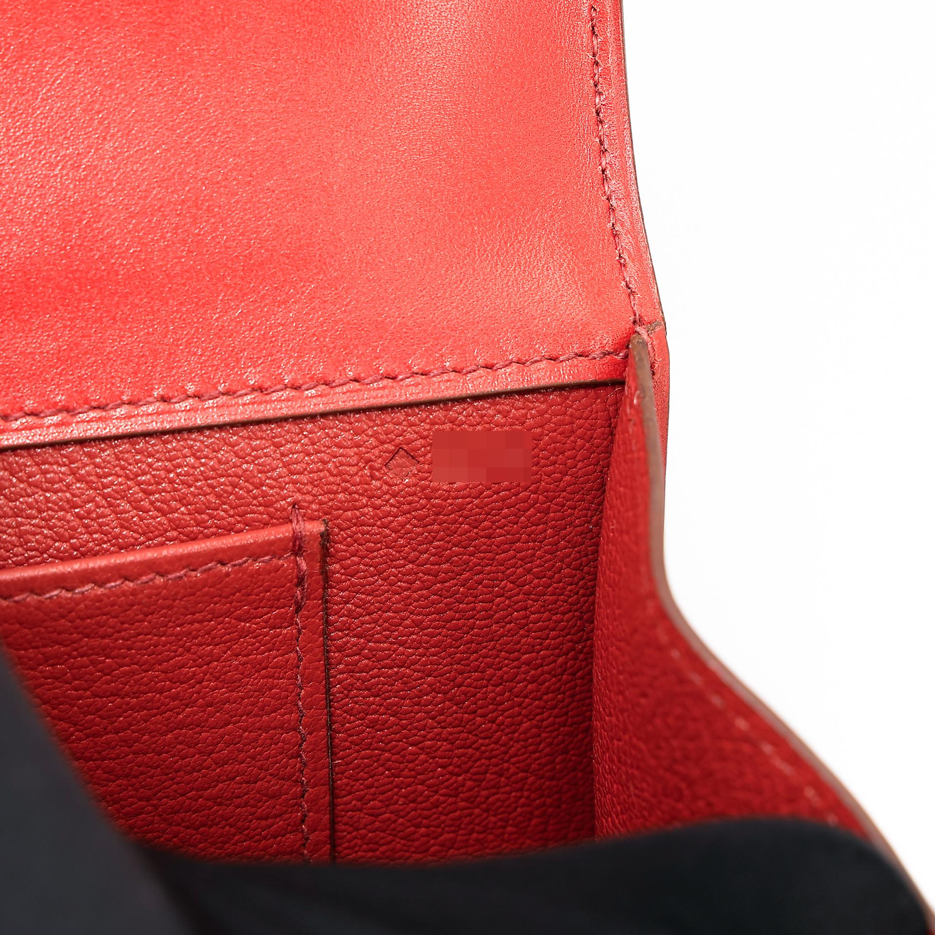Very Good ( Rank A) HERMÈS Medor 23 Clutch Brique (36) Tadelakt Gold hardware Square P (2012) - 15