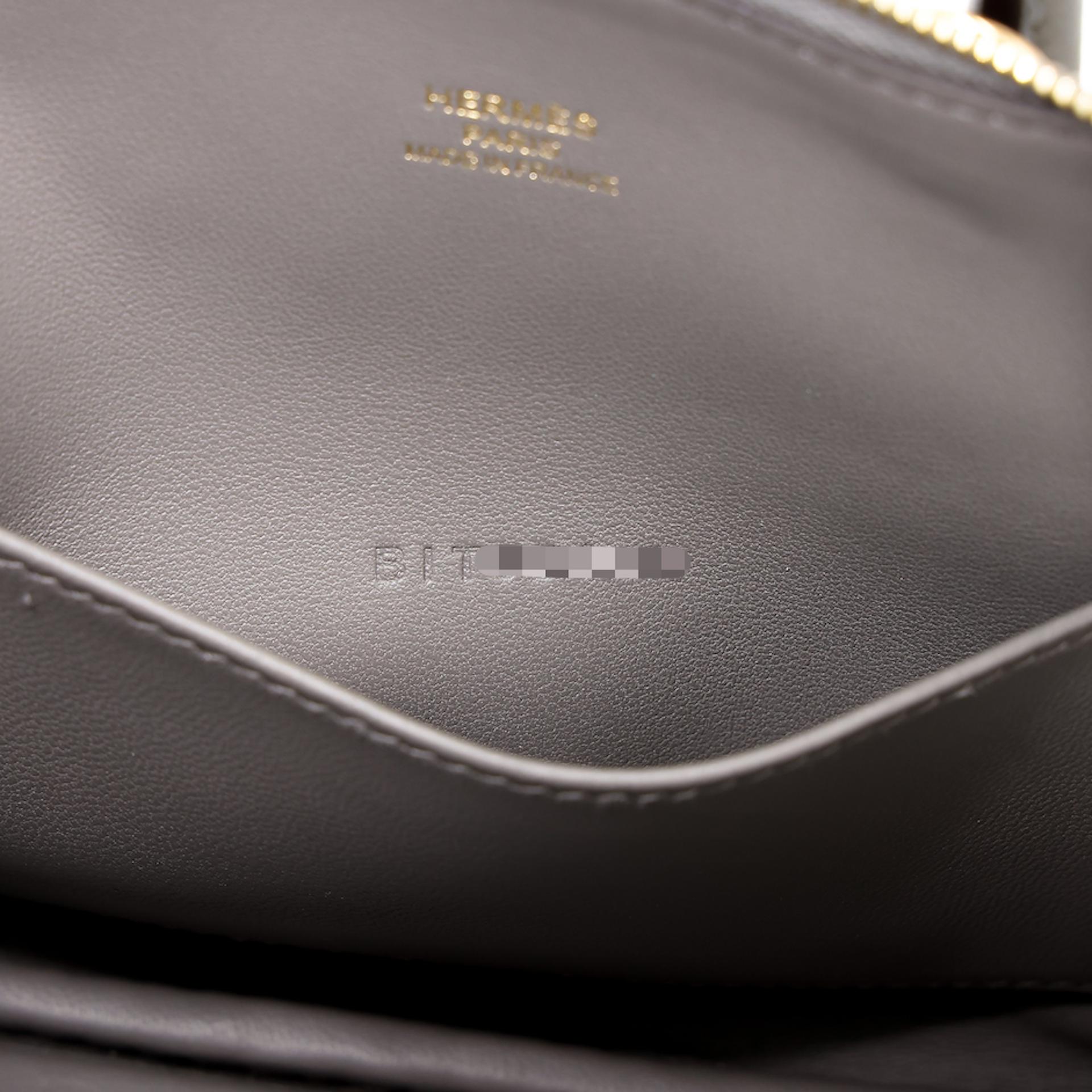 Brand New ( Rank N ) HERMÈS Mini Bolide 1923 Gris Meyer (0L) Evercolor Gold hardware B (2023) - 10