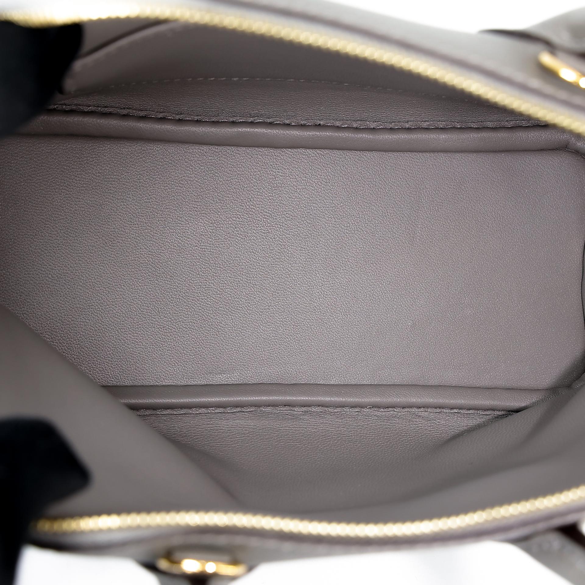 Brand New ( Rank N ) HERMÈS Mini Bolide 1923 Gris Meyer (0L) Evercolor Gold hardware B (2023) - 9