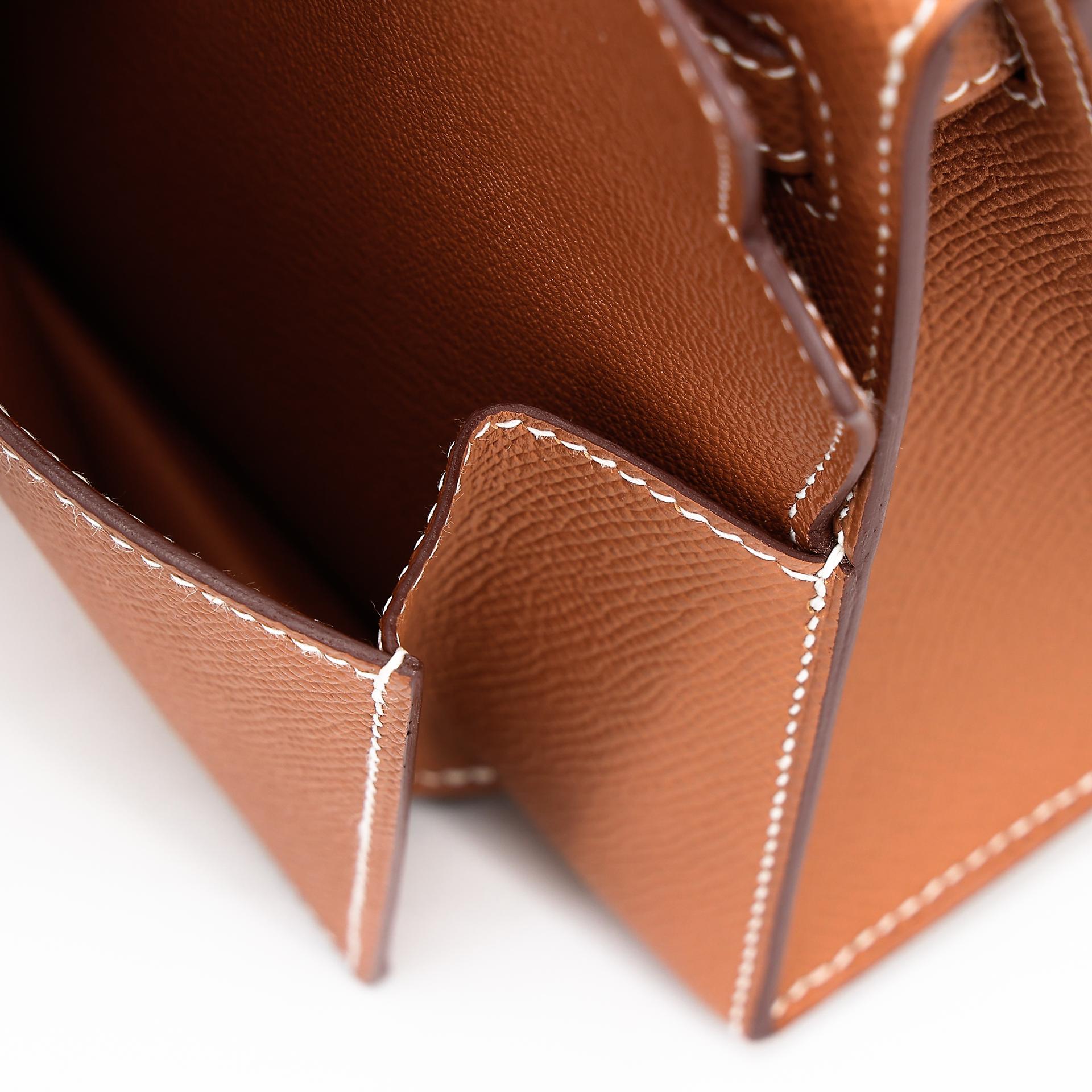Brand New ( Rank N ) HERMÈS Limited Edition Kelly 20 en Desordre Gold (37) Epsom Palladium hardware W (2024) - 20
