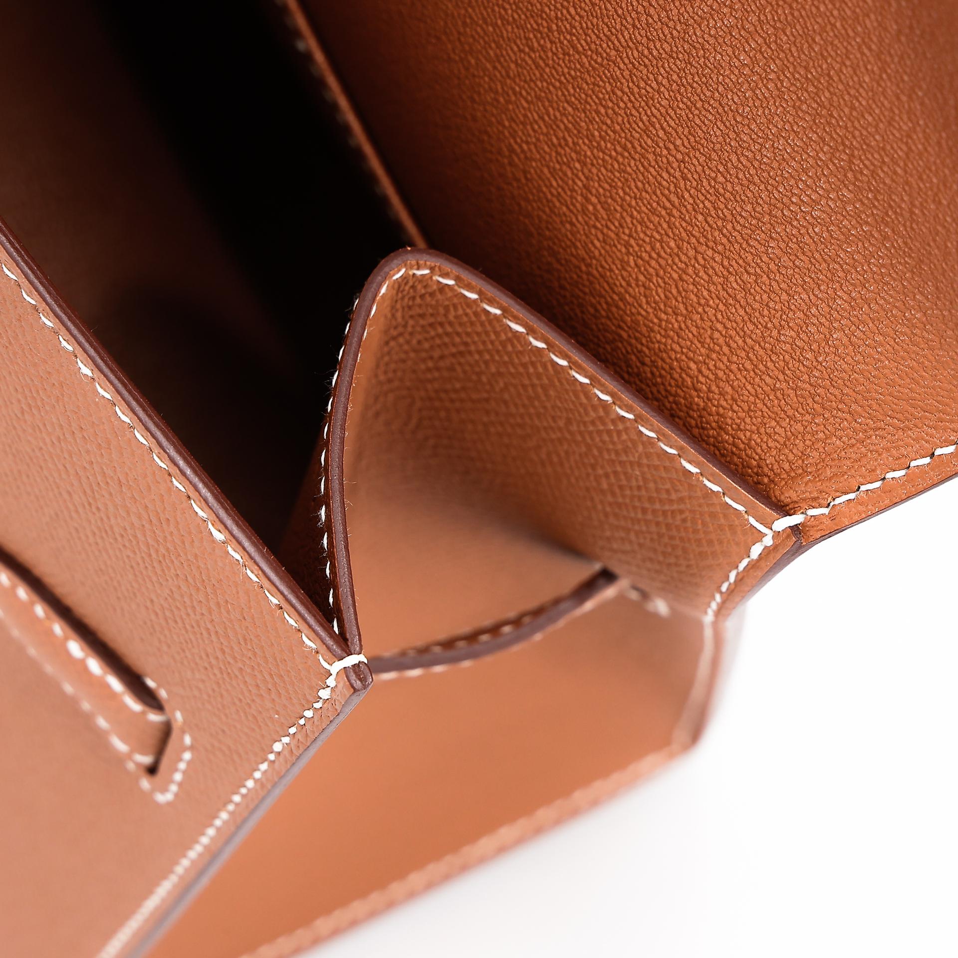 Brand New ( Rank N ) HERMÈS Limited Edition Kelly 20 en Desordre Gold (37) Epsom Palladium hardware W (2024) - 19