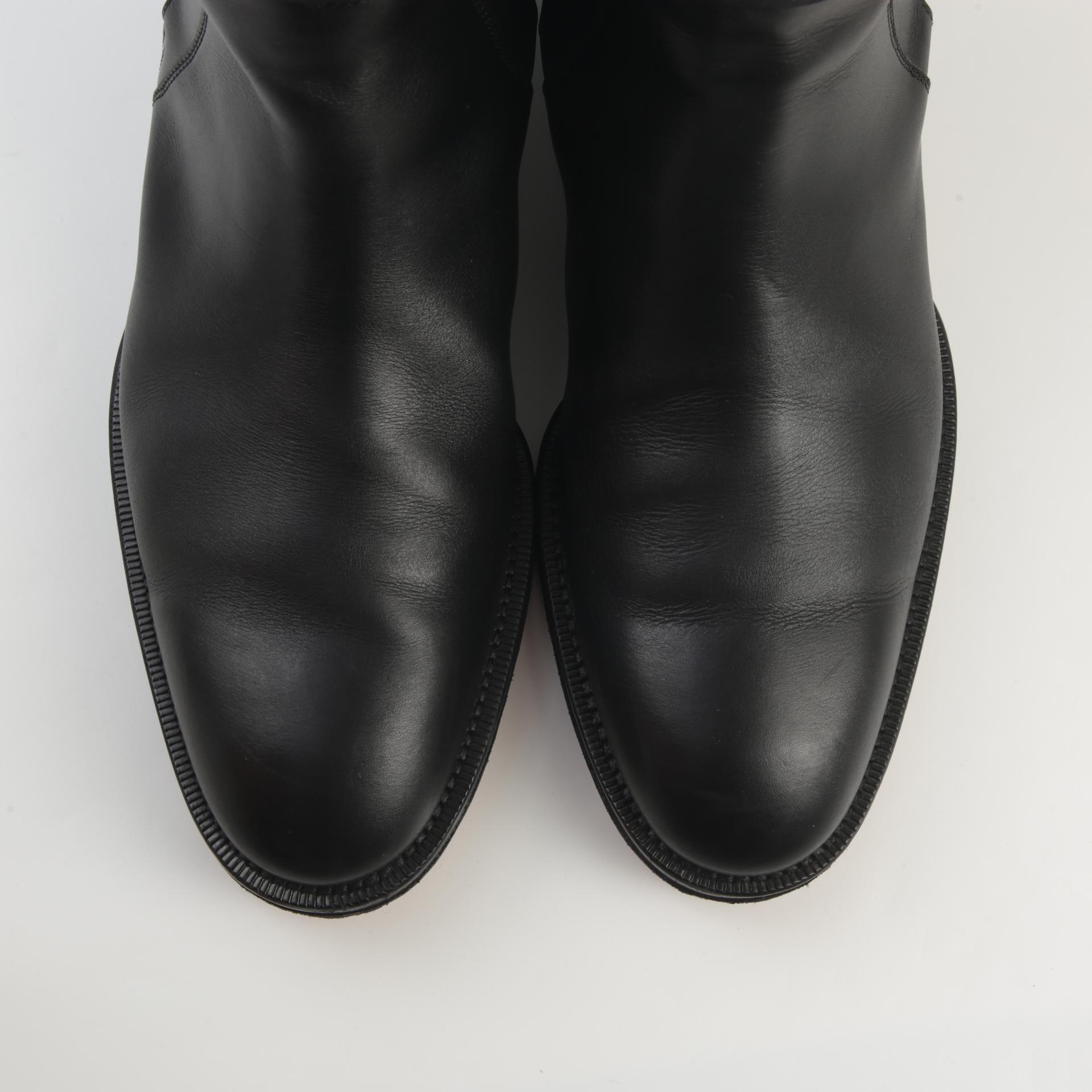 Very Good ( Rank A) HERMÈS Fortune Ankle Boots Black (89) Calfskin Black hardware - 6