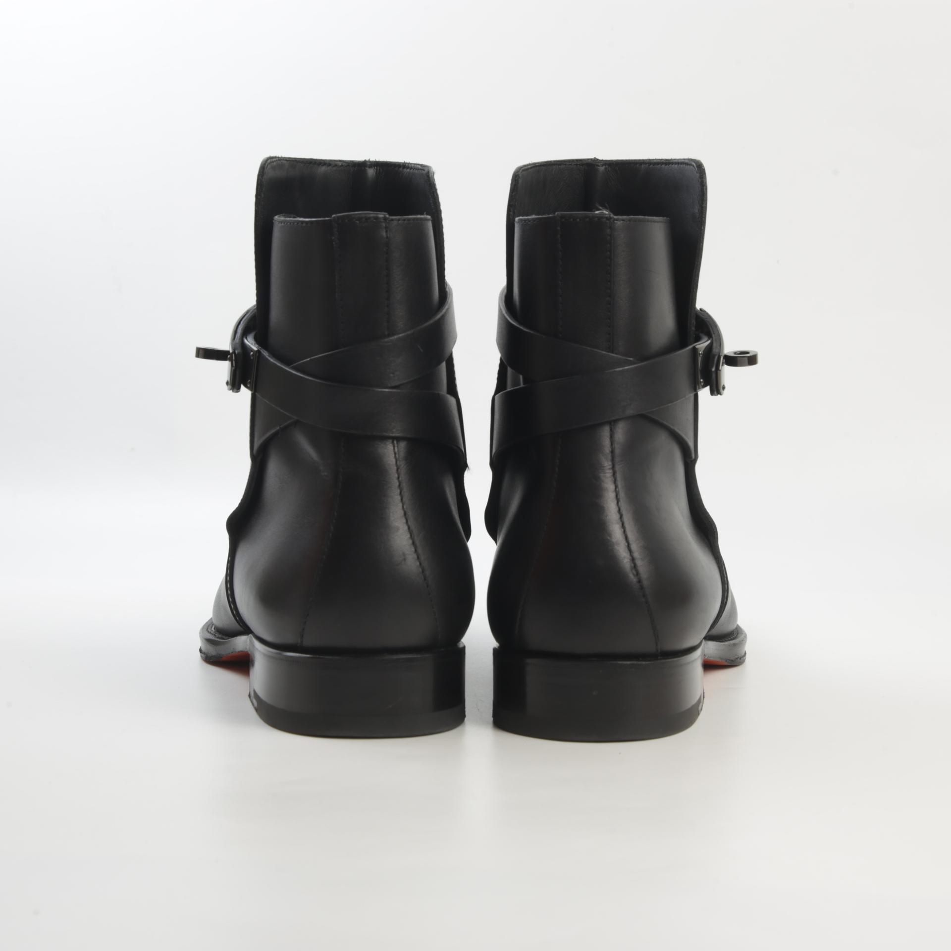 Very Good ( Rank A) HERMÈS Fortune Ankle Boots Black (89) Calfskin Black hardware - 2