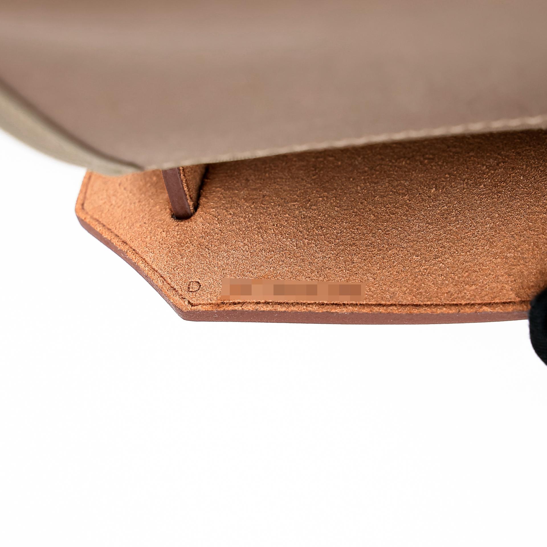 Excellent ( Rank SA ) HERMÈS Herbag PM Etoupe (18) Gold (37) Canvas  Leather Palladium hardware D (2019) - 21