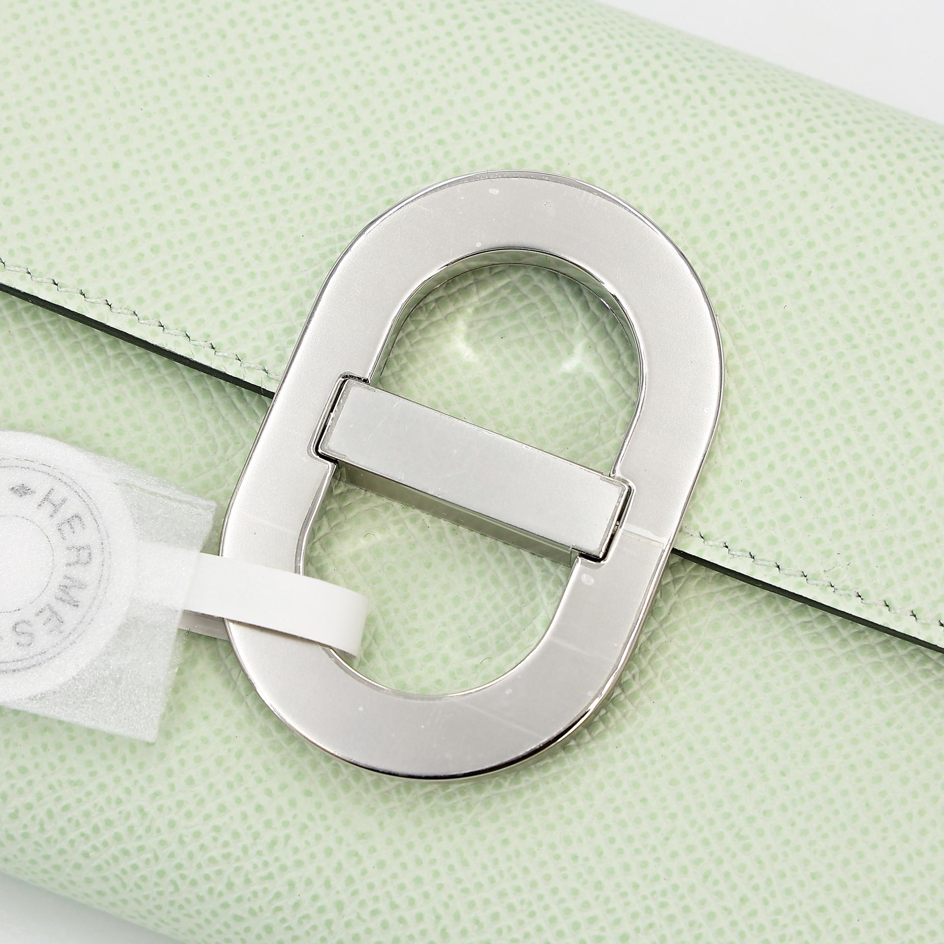 Brand New ( Rank N ) HERMÈS Chaine d'Ancre To Go wallet Vert Fizz (0S) Epsom Palladium hardware B (2023) - 8