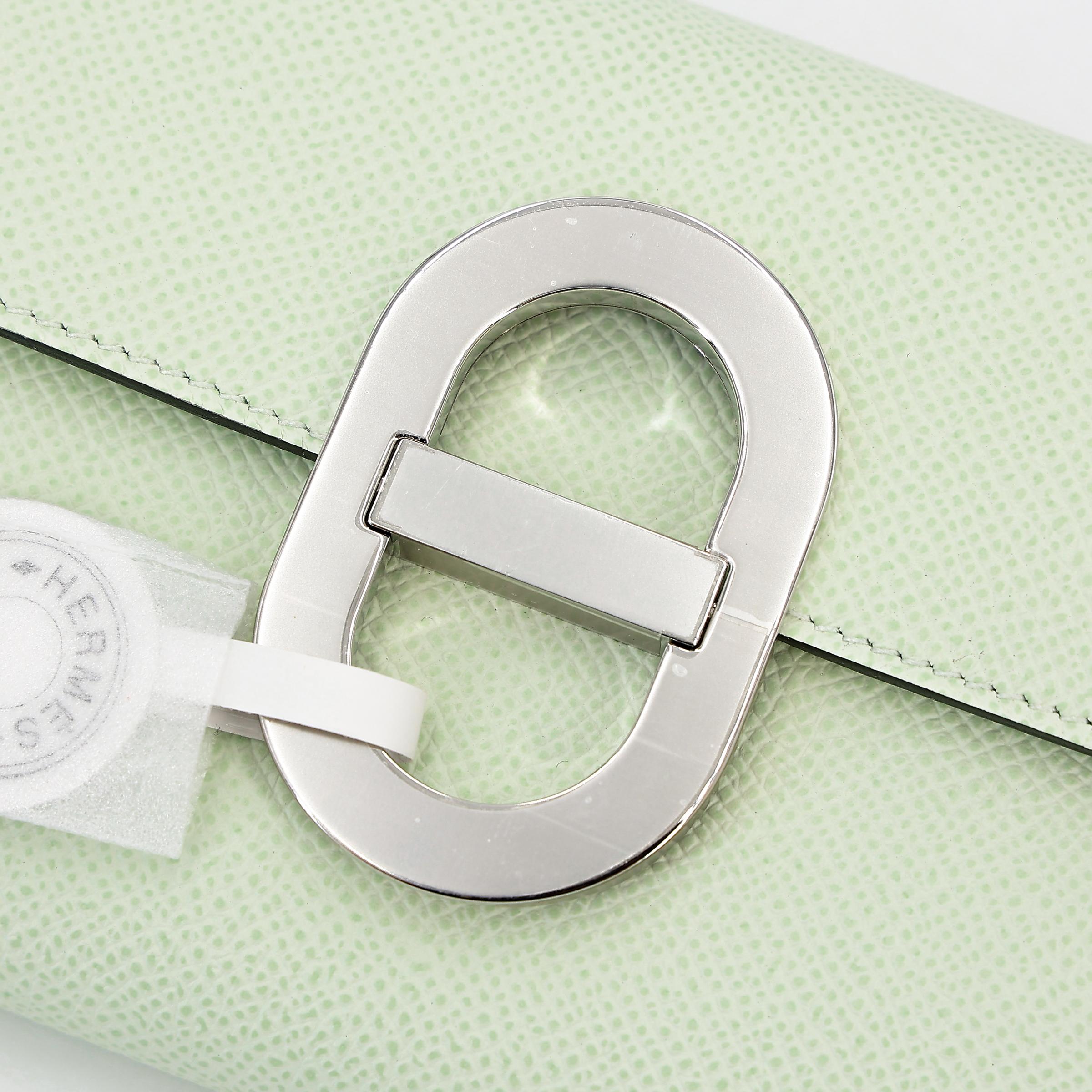 Brand New ( Rank N ) HERMÈS Chaine d'Ancre To Go wallet Vert Fizz (0S) Epsom Palladium hardware B (2023) - 8