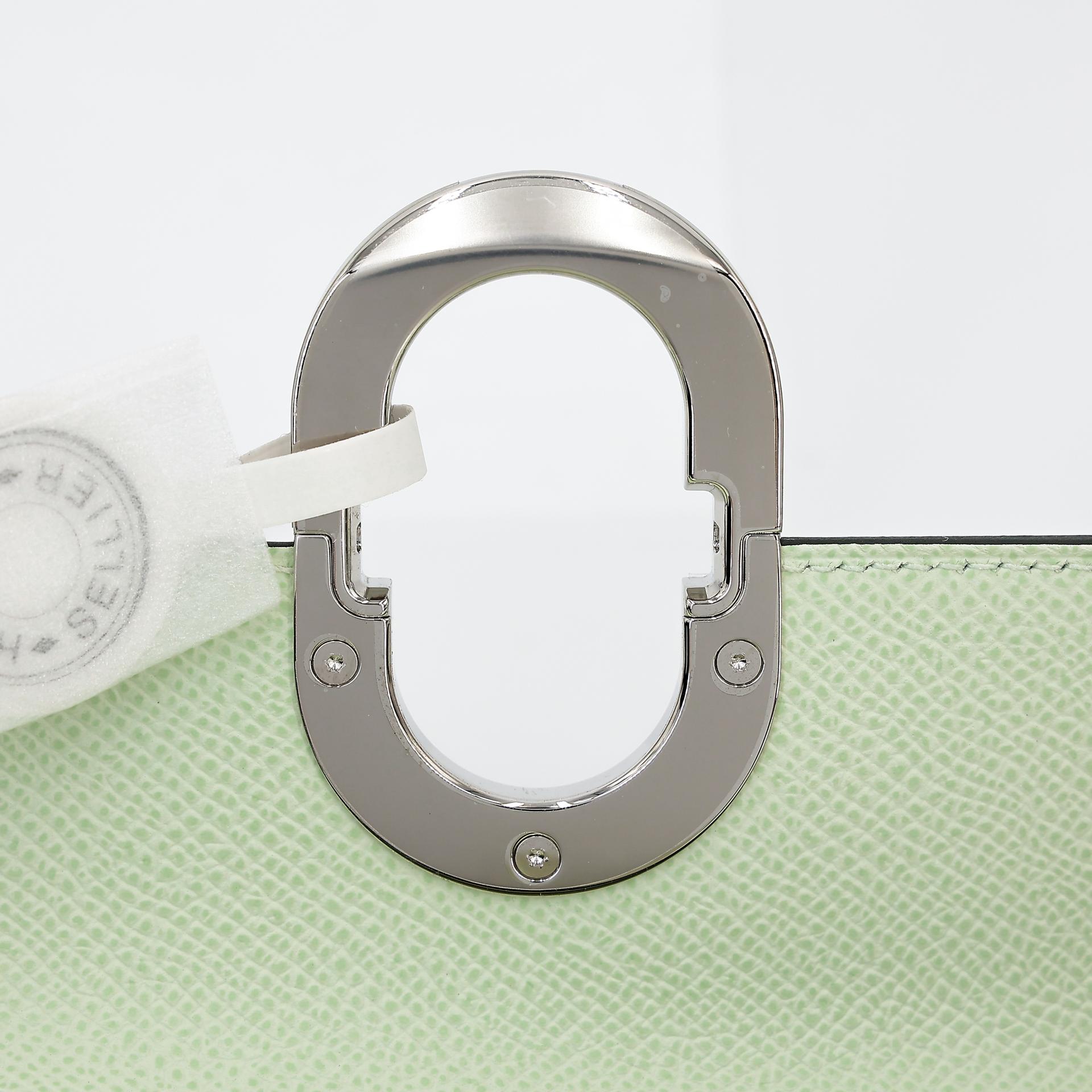 Brand New ( Rank N ) HERMÈS Chaine d'Ancre To Go wallet Vert Fizz (0S) Epsom Palladium hardware B (2023) - 10