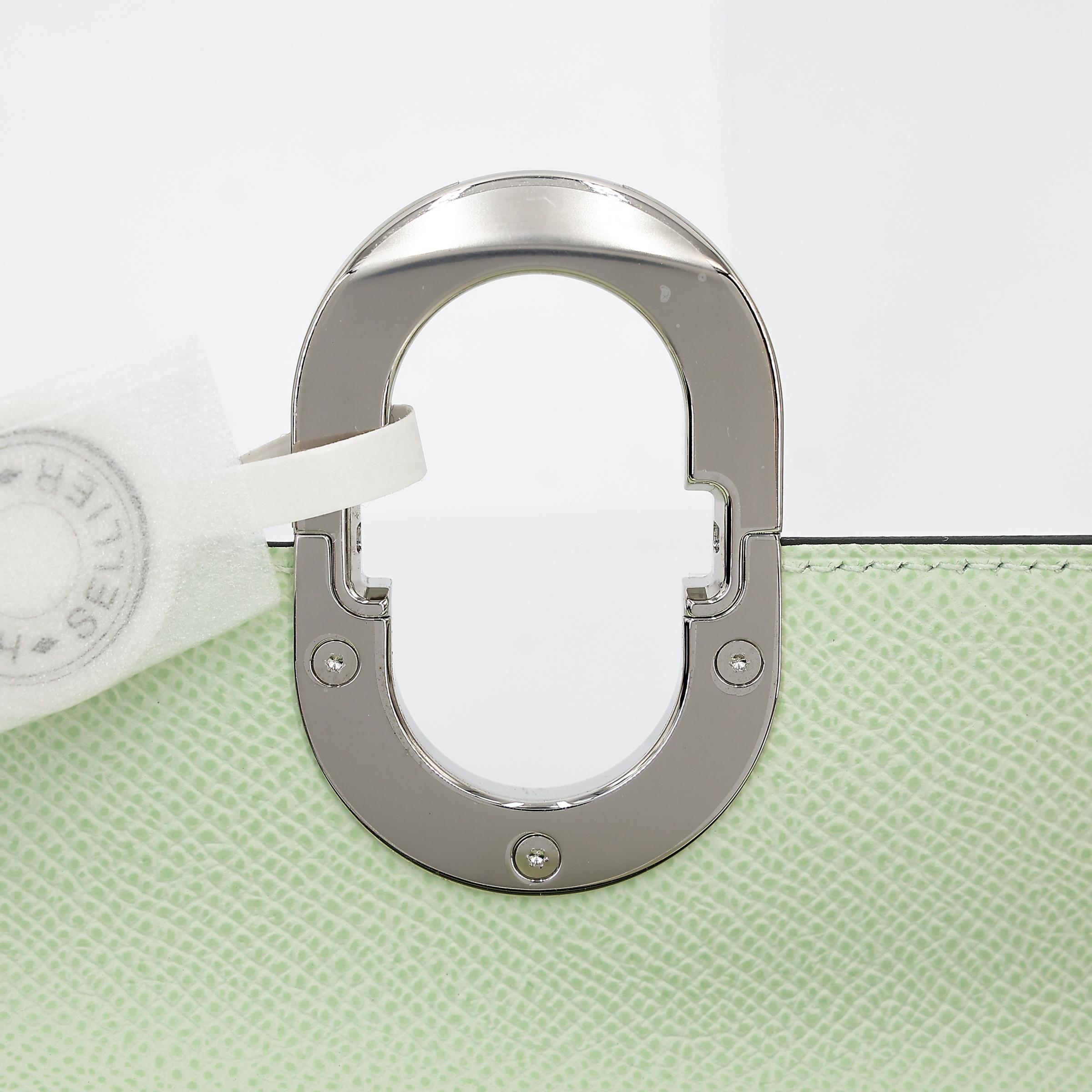 Brand New ( Rank N ) HERMÈS Chaine d'Ancre To Go wallet Vert Fizz (0S) Epsom Palladium hardware B (2023) - 10