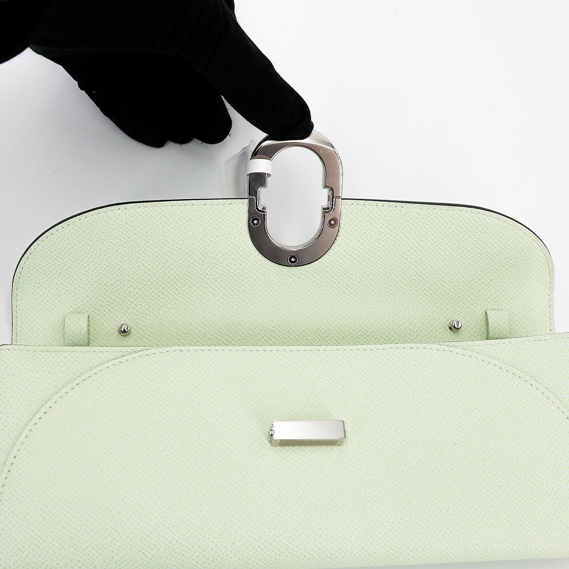 Brand New ( Rank N ) HERMÈS Chaine d'Ancre To Go wallet Vert Fizz (0S) Epsom Palladium hardware B (2023) - 9
