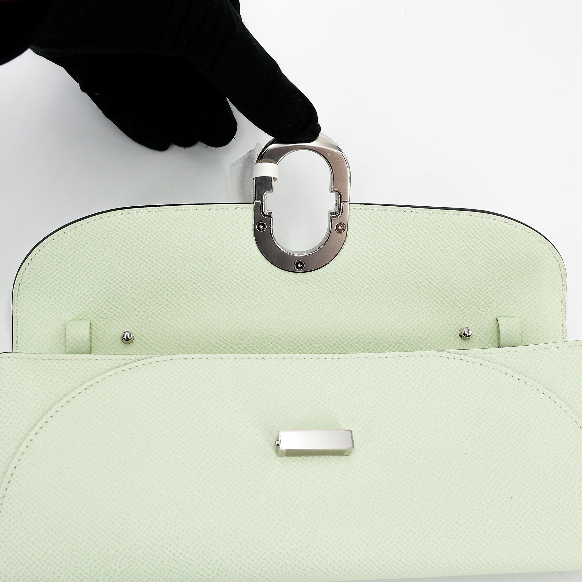 Brand New ( Rank N ) HERMÈS Chaine d'Ancre To Go wallet Vert Fizz (0S) Epsom Palladium hardware B (2023) - 9