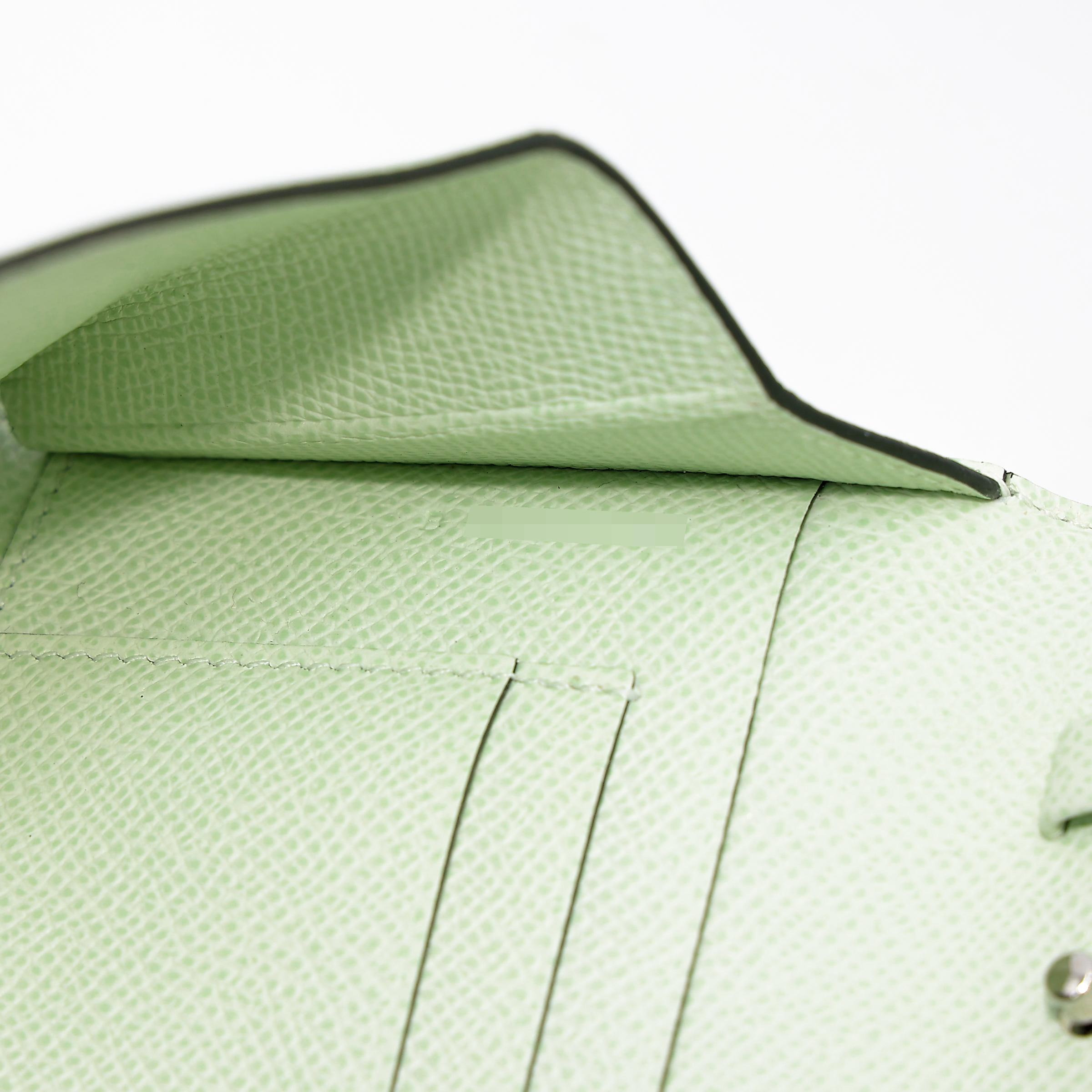 Brand New ( Rank N ) HERMÈS Chaine d'Ancre To Go wallet Vert Fizz (0S) Epsom Palladium hardware B (2023) - 15