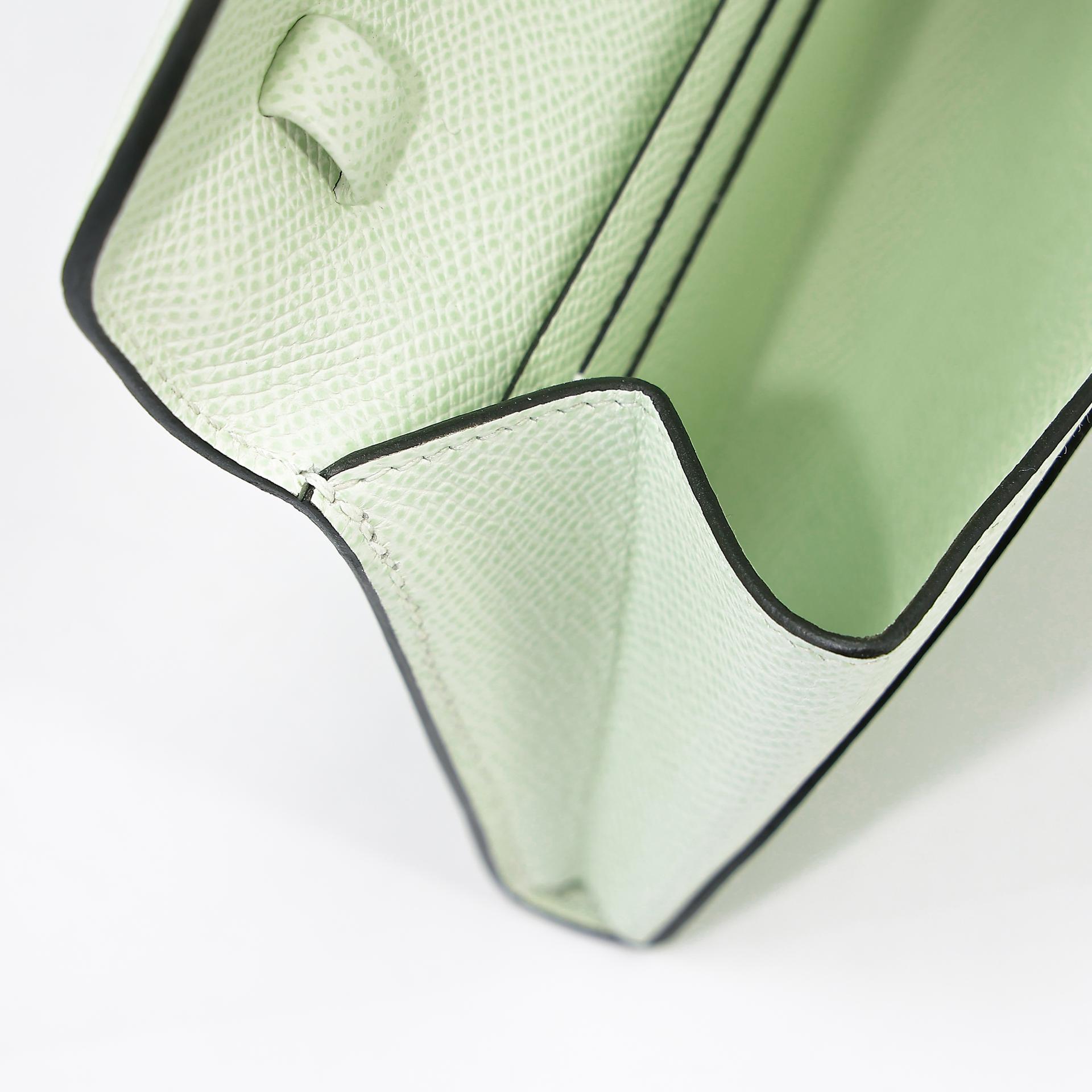Brand New ( Rank N ) HERMÈS Chaine d'Ancre To Go wallet Vert Fizz (0S) Epsom Palladium hardware B (2023) - 14