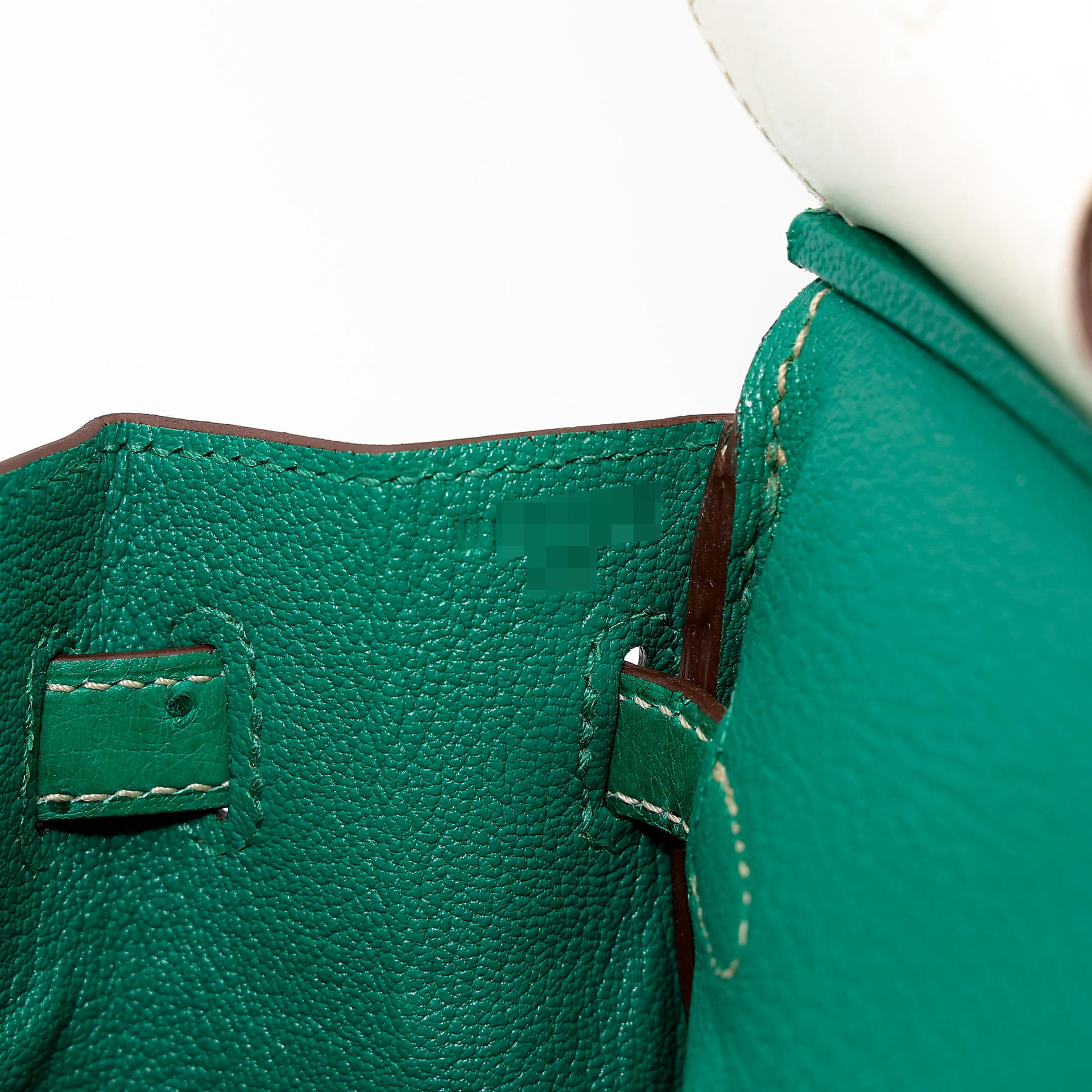Brand New ( Rank N ) HERMÈS Special Order Birkin 25 Craie (10) Bamboo (1K) Ostrich Rose Gold hardware W (2024) - 13