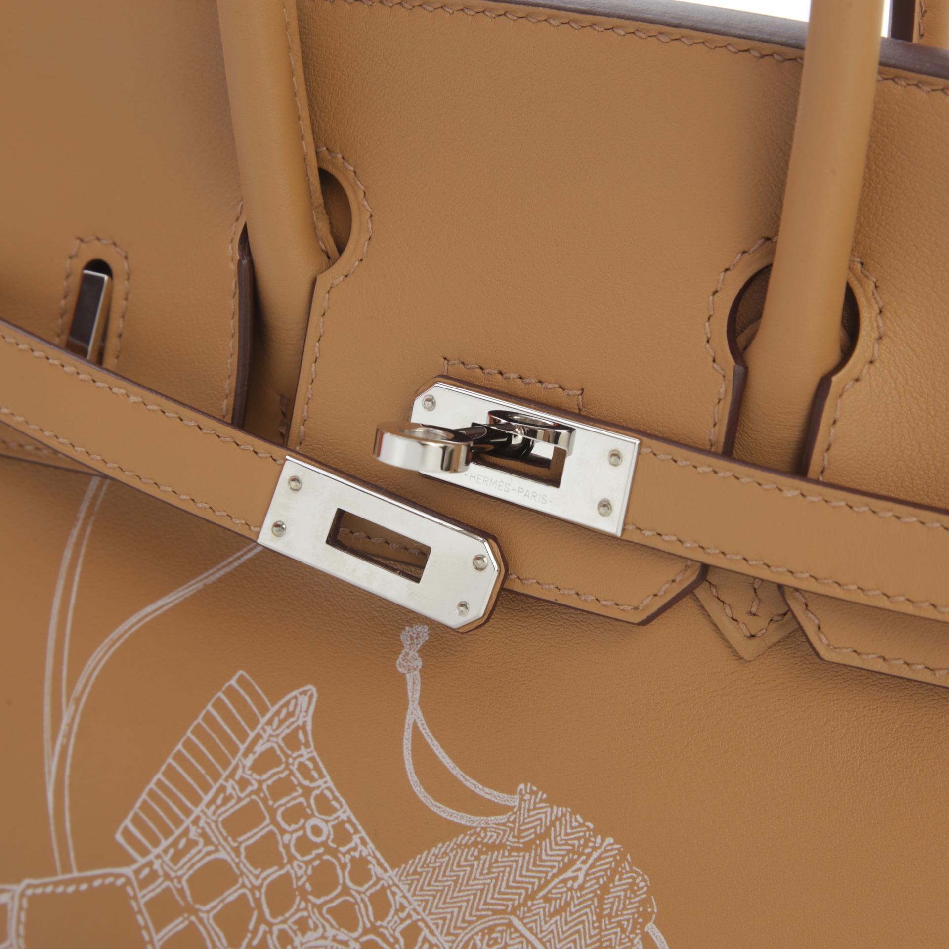 Very Good ( Rank A) HERMÈS Limited Edition Birkin 25 In & Out Biscuit (4B) Swift Palladium hardware B (2023) - 8