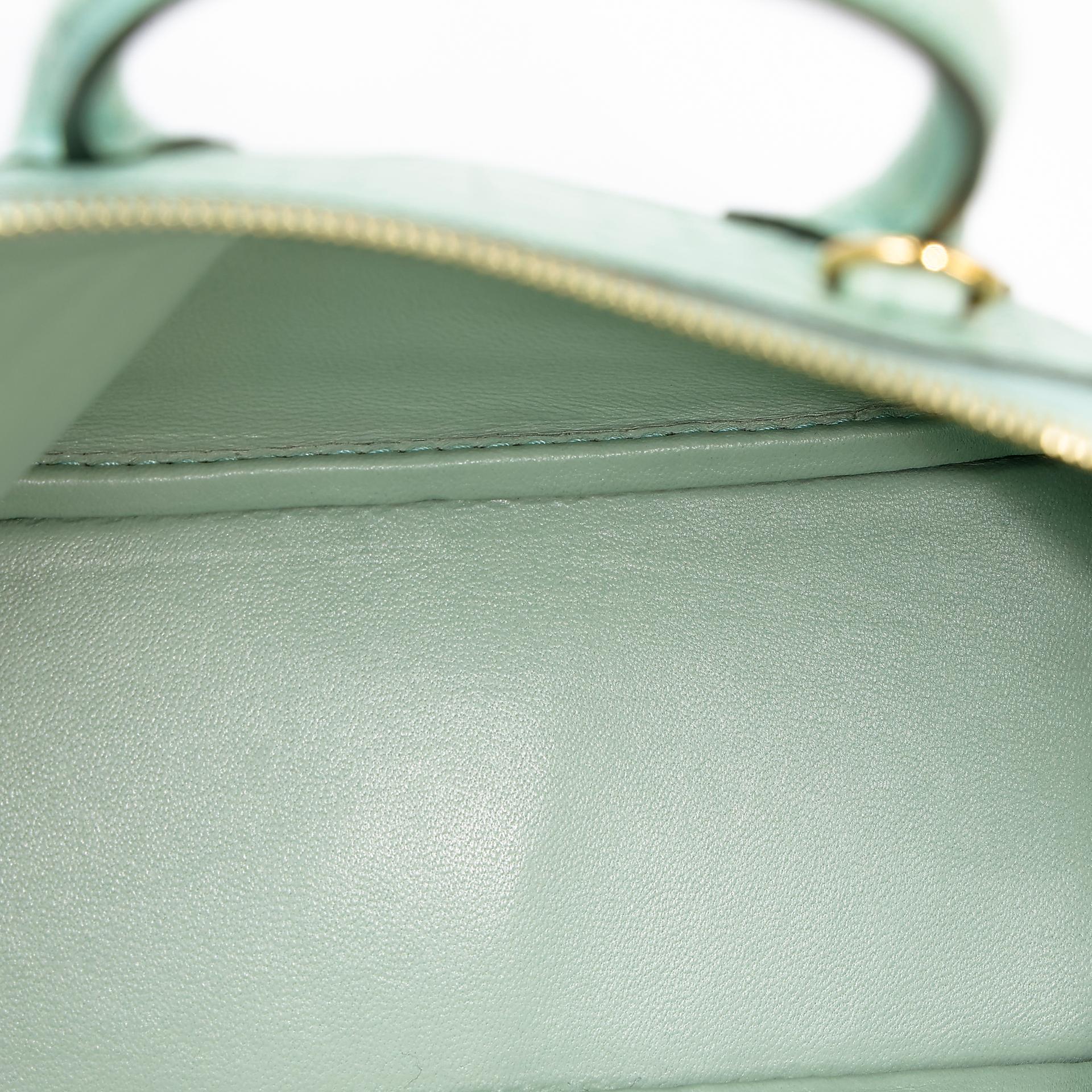 SA超美品 HERMÈS 爱马仕 Mini Bolide 1923 6U Vert d’Eau 薄荷绿 □ 短吻鳄 雾面 金扣 Z刻 2021年 - 17