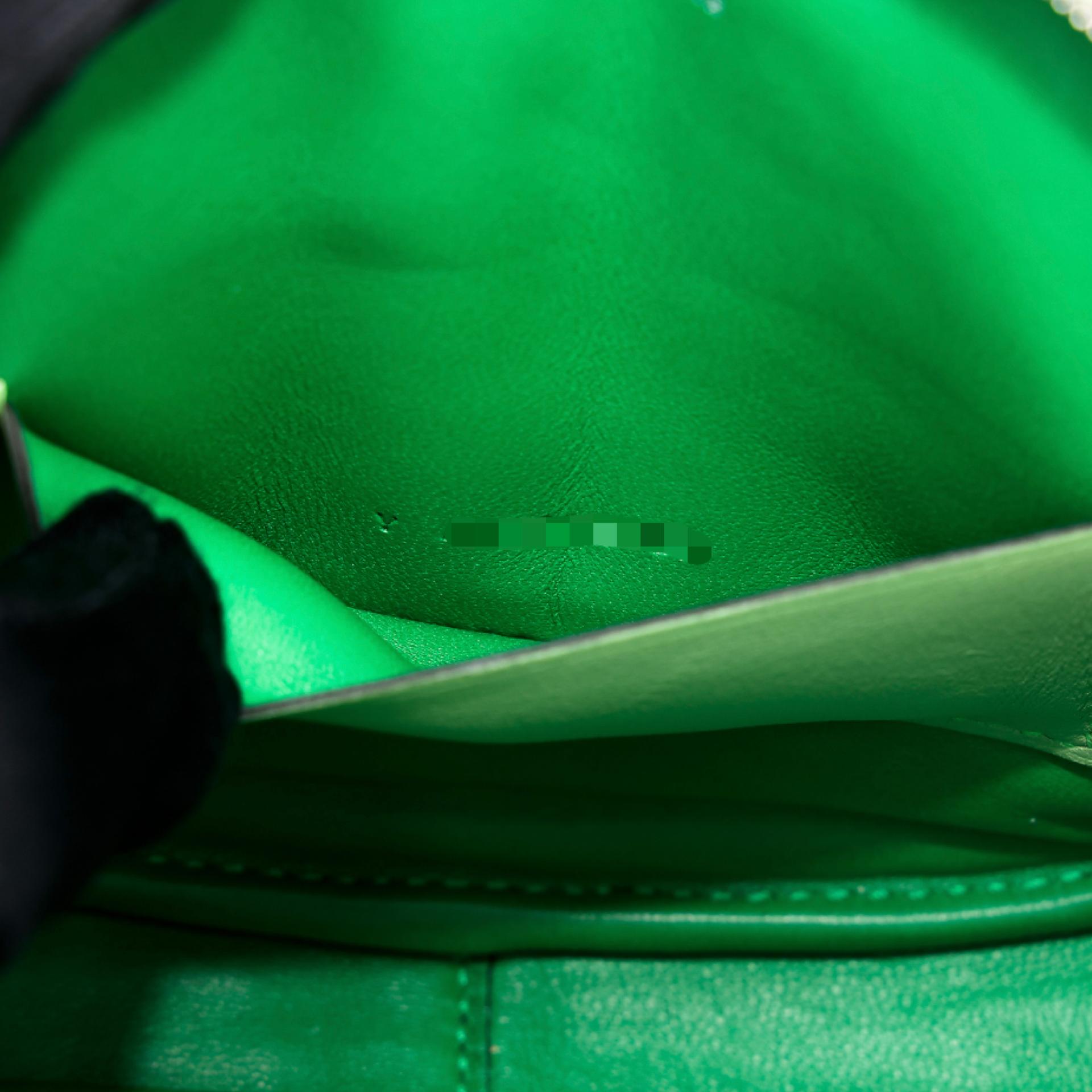 Very Good ( Rank A) HERMÈS In-The-Loop belt bag Verso Bamboo (1K) Vert Criquet (3I) Swift Palladium hardware Y (2020) - 23