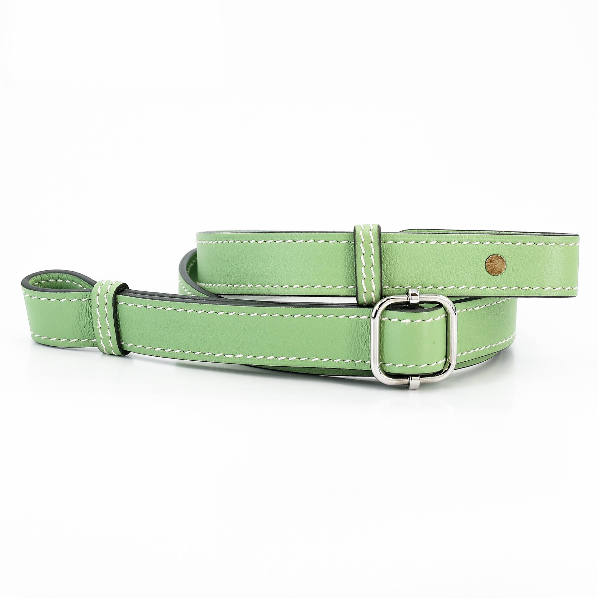 Very Good ( Rank A) HERMÈS In-The-Loop belt bag Verso Bamboo (1K) Vert Criquet (3I) Swift Palladium hardware Y (2020) - 25
